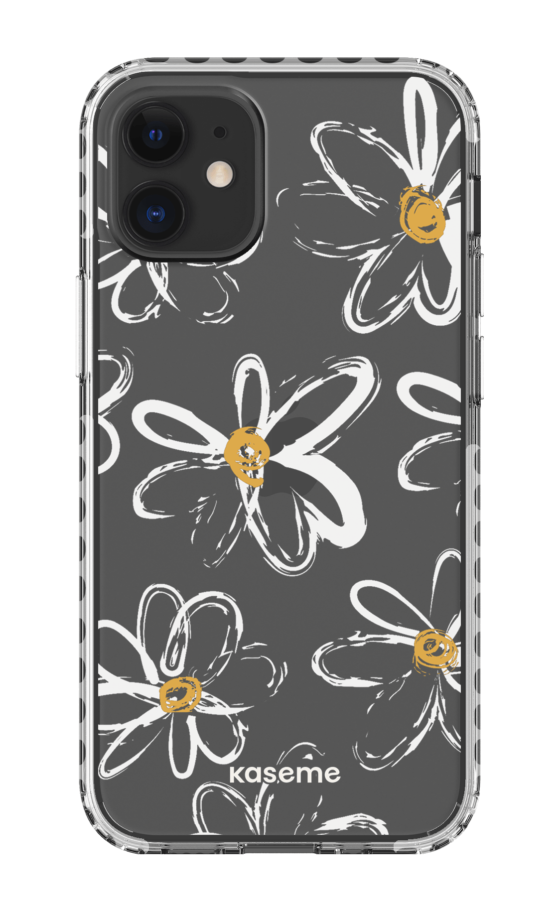 iPhone 12 Mini Clear Case - White Give me flowers Clear Case -