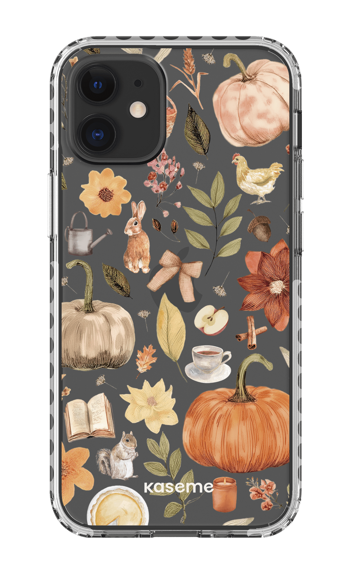 iPhone 12 Mini Clear Case - White Harvest Hues Clear Case -