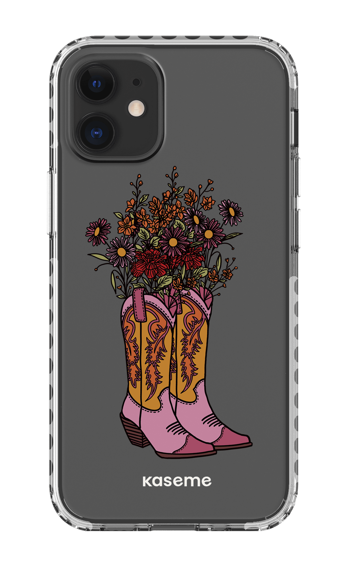 iPhone 12 Mini Clear Case - White Howdy Clear Case -