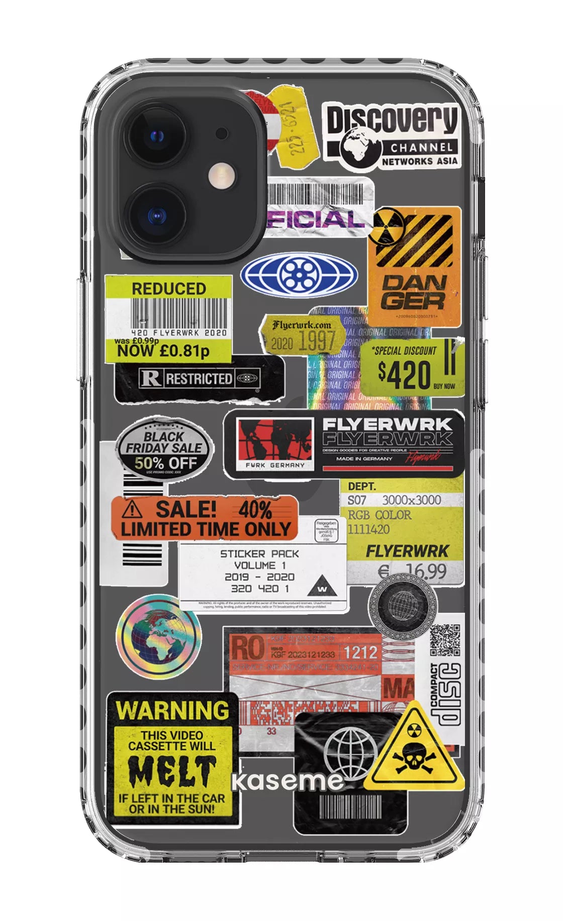 iPhone 12 Mini Clear Case - White Melt Clear Case -