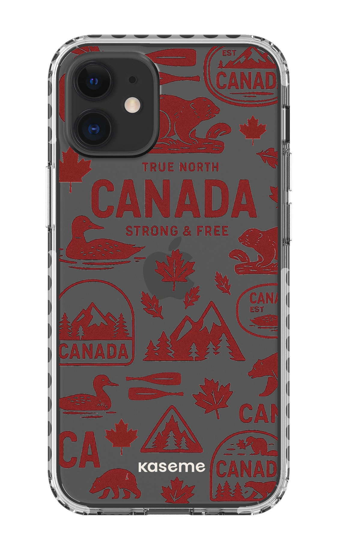 iPhone 12 Mini Clear Case - White Oh Canada -
