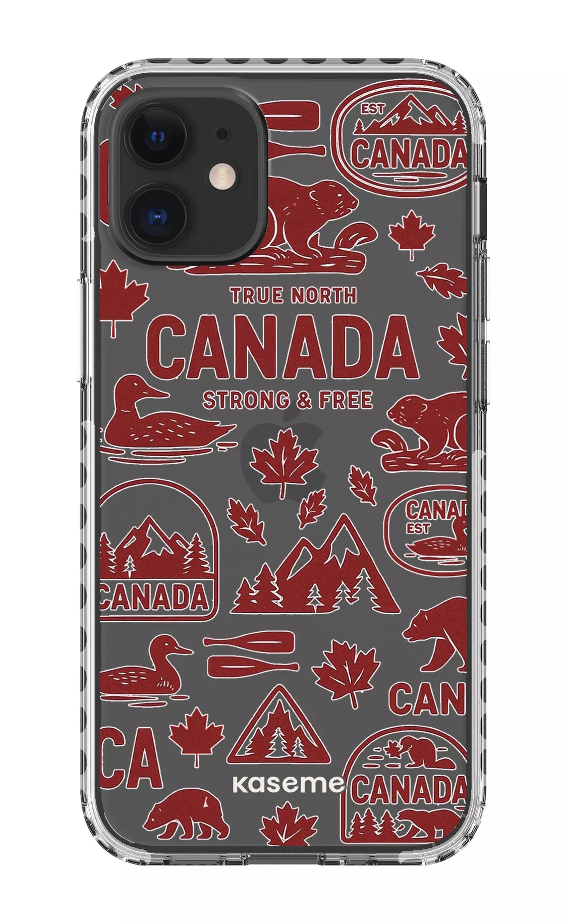 iPhone 12 Mini Clear Case - White Oh Canada Clear Case -