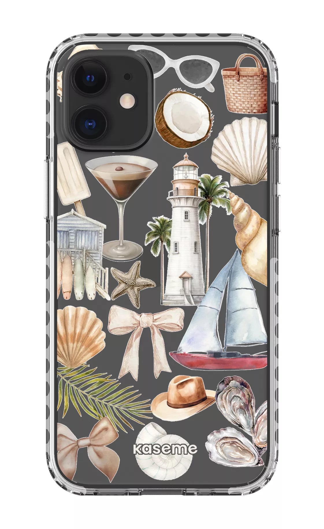iPhone 12 Mini Clear Case - White Riviera Clear Case -