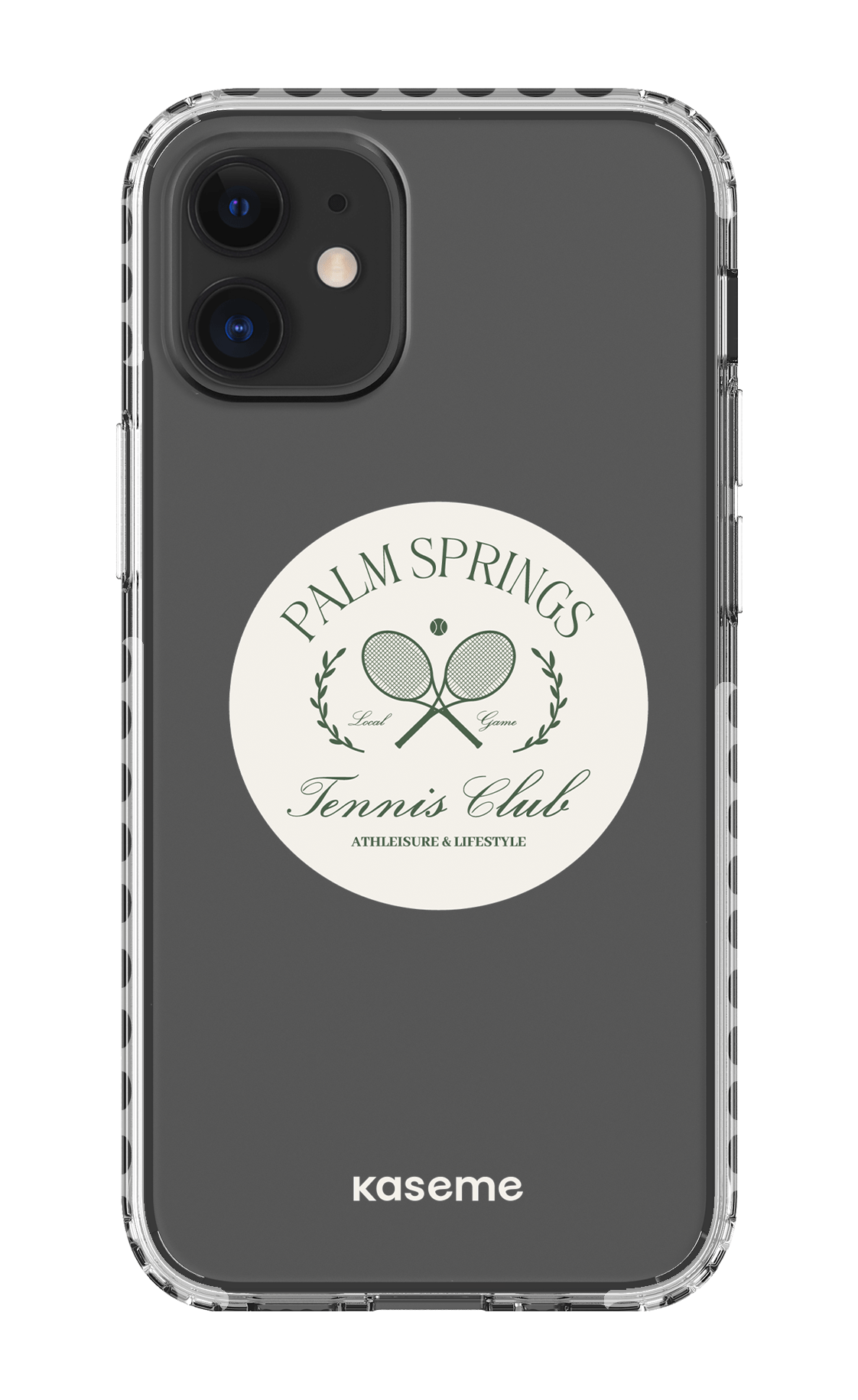 iPhone 12 Mini Clear Case - White Serve it up Clear Case -