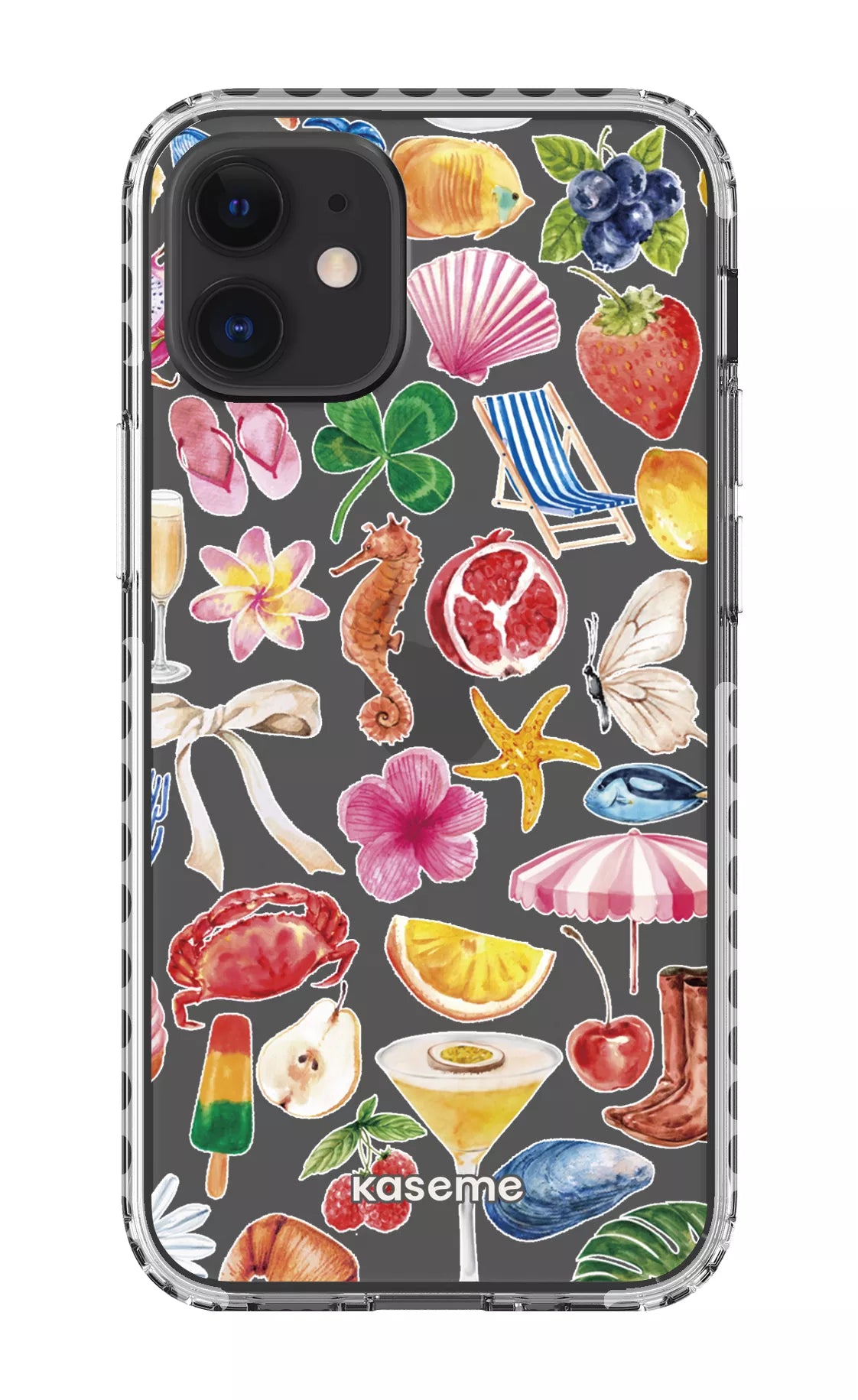 iPhone 12 Mini Clear Case - White St-Tropez Clear Case -