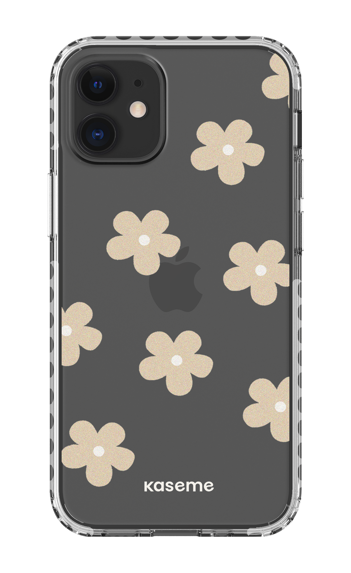 iPhone 12 Mini Clear Case - White Woodstock Beige Clear Case -