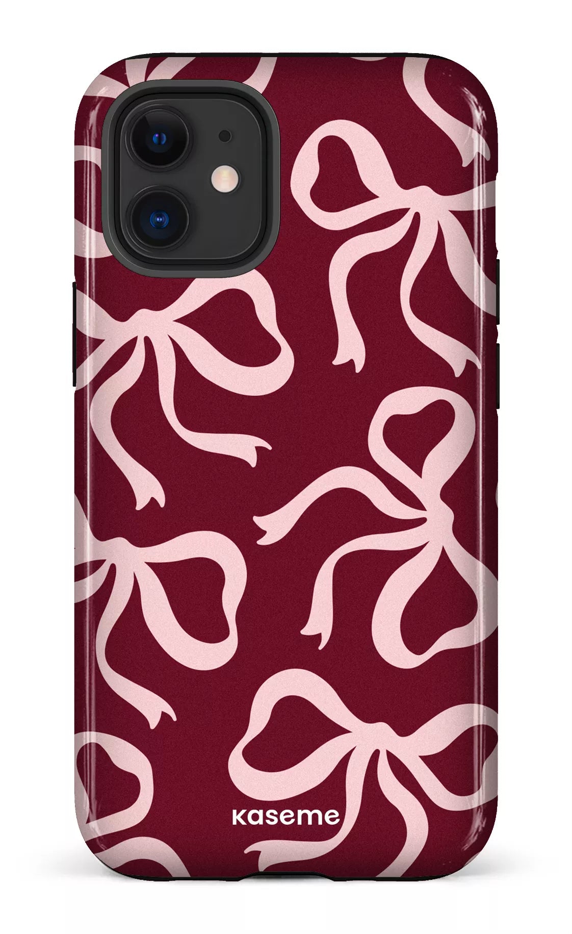 iPhone 12 Mini Tough Lace Burgundy & Pink -