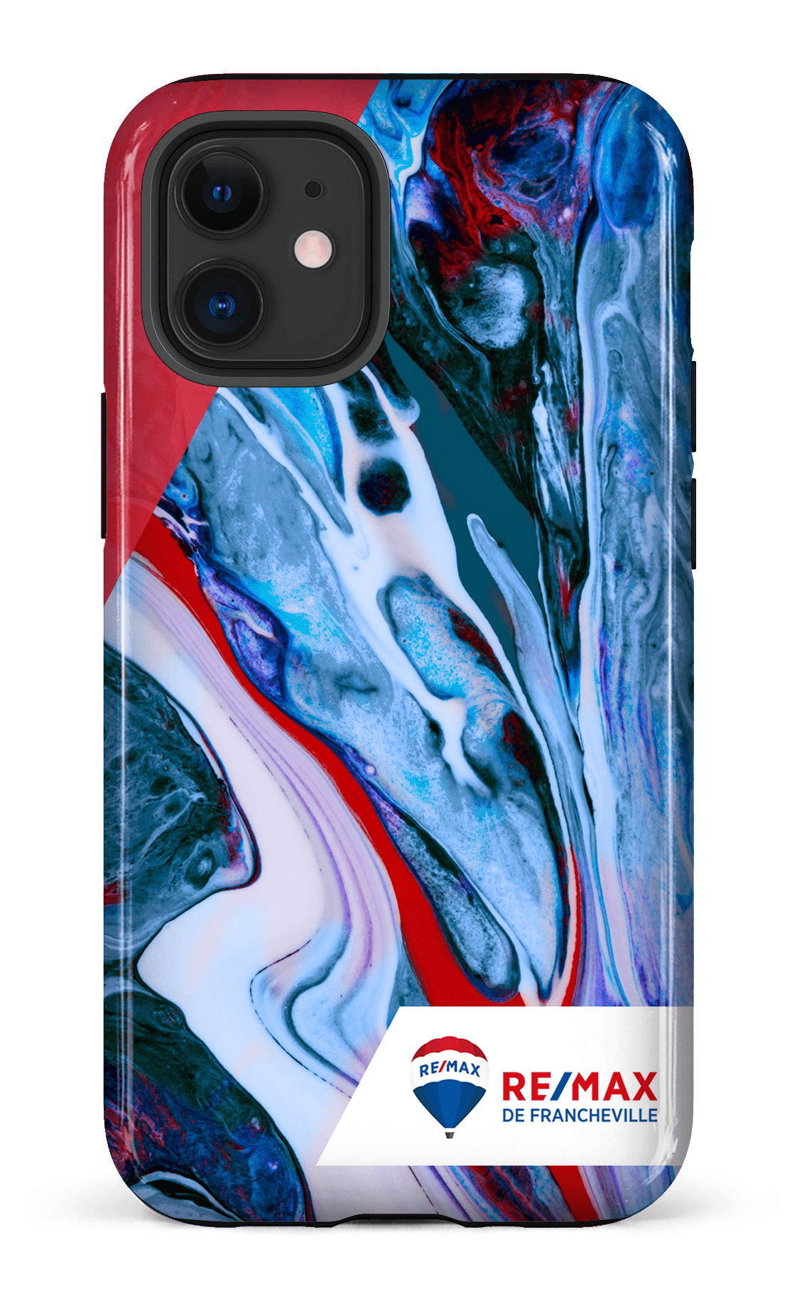 iPhone 12 Mini Tough Peinture marbrée claire de Francheville -