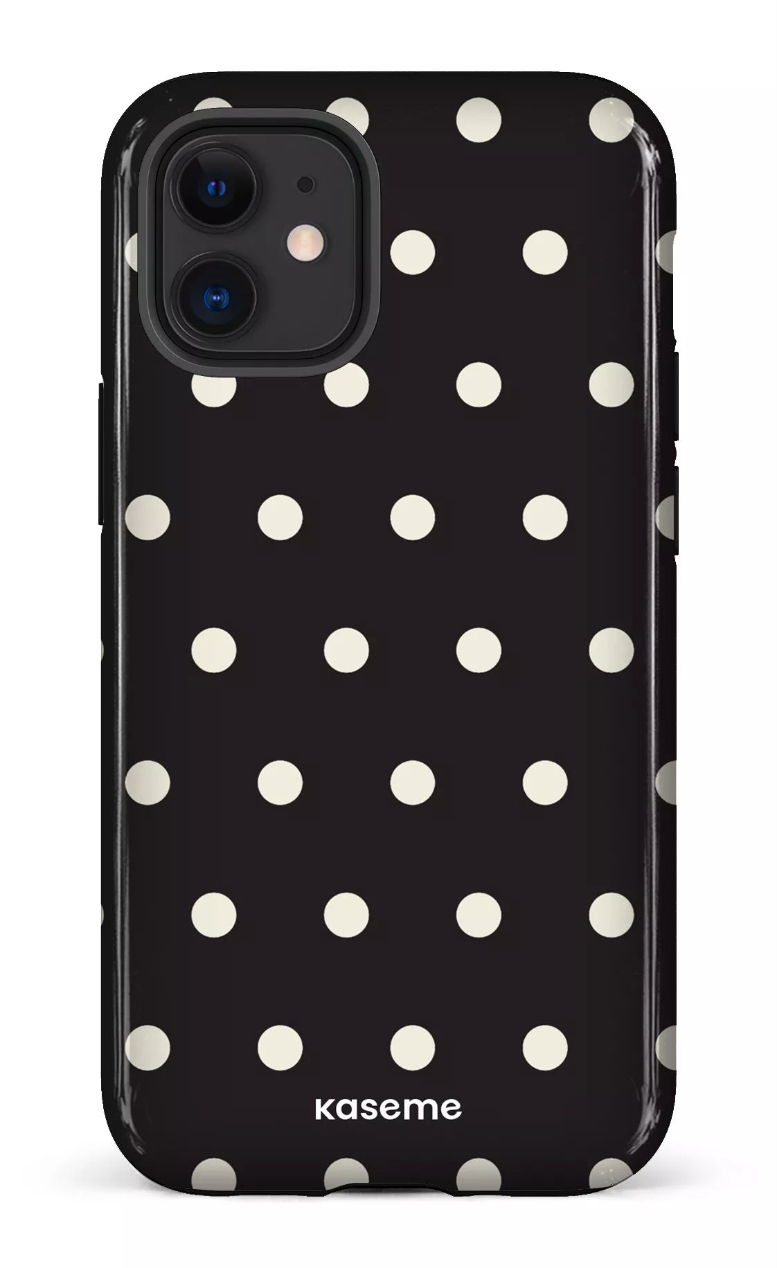iPhone 12 Mini Tough Polka Black -