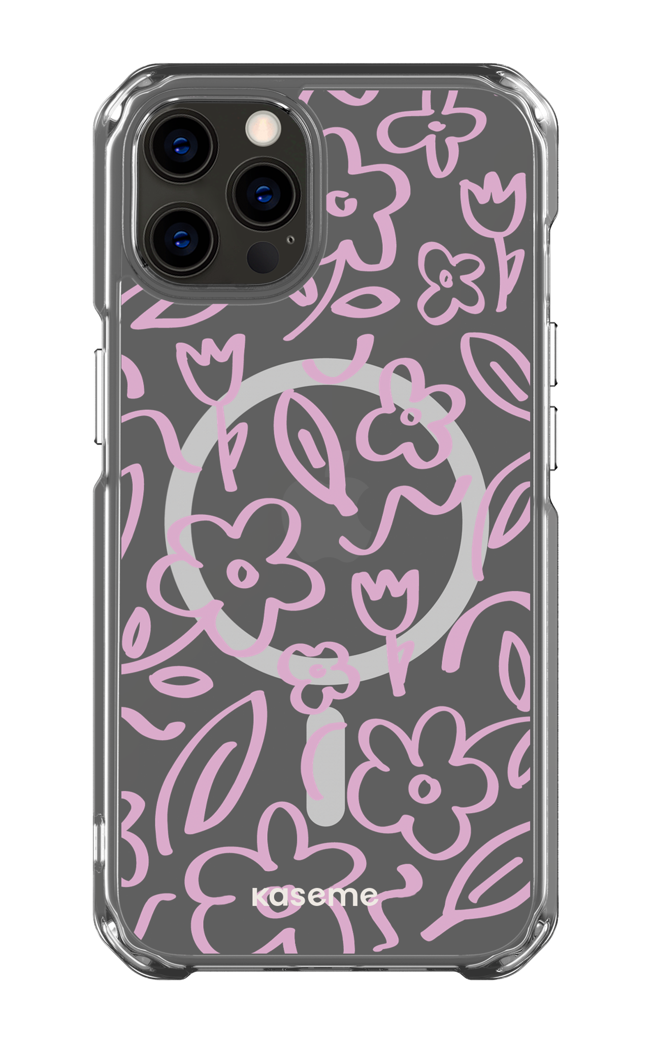 iPhone 12 Pro Clear Case - Magsafe Brooklyn pink Clear Case -