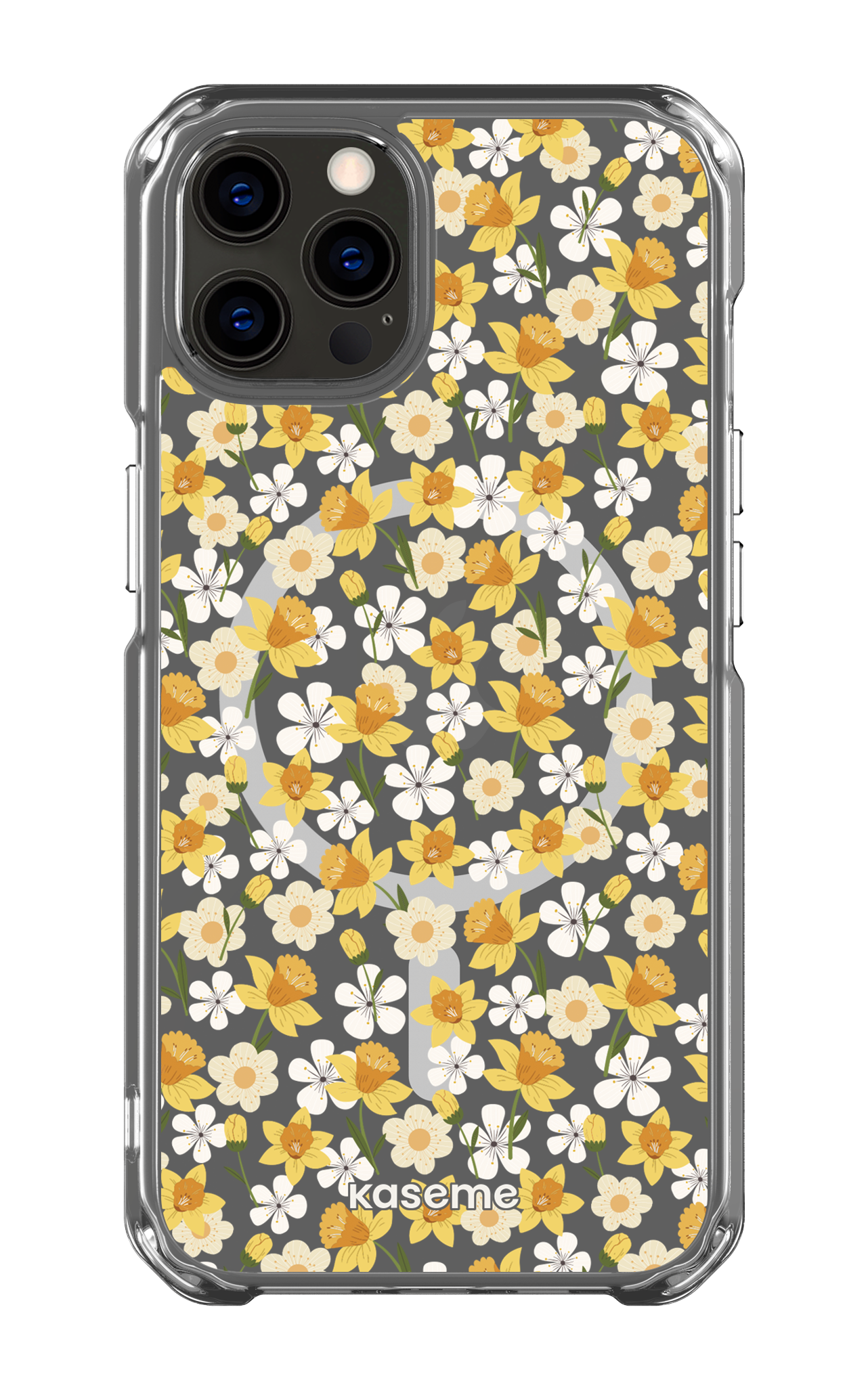 iPhone 12 Pro Clear Case - Magsafe Daffodil Clear Case -
