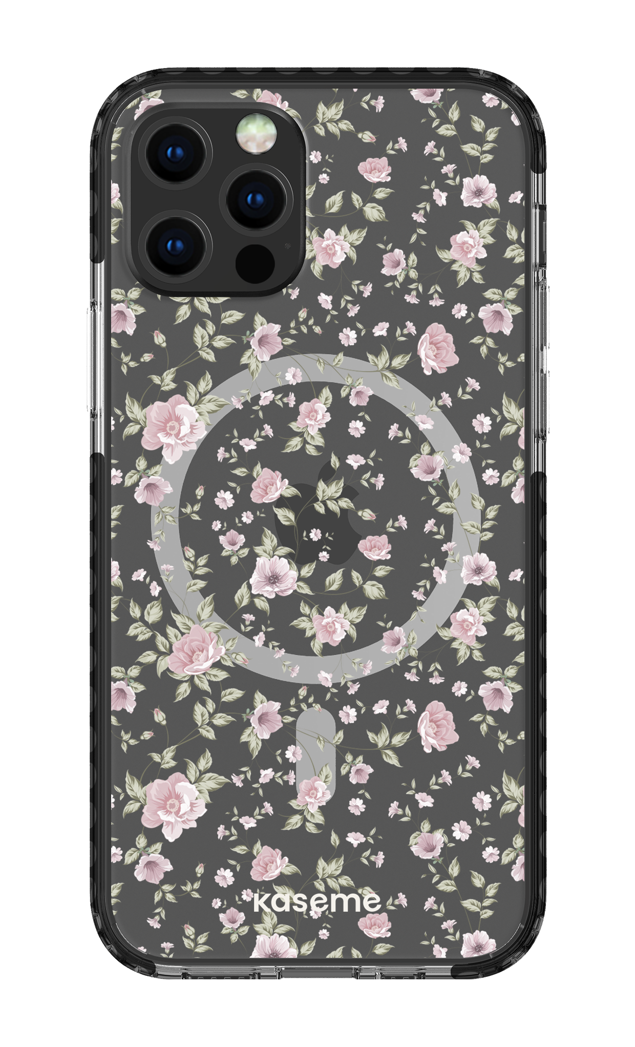 iPhone 12 Pro Clear Case Magsafe - Black La Vie en Rose Clear Case -
