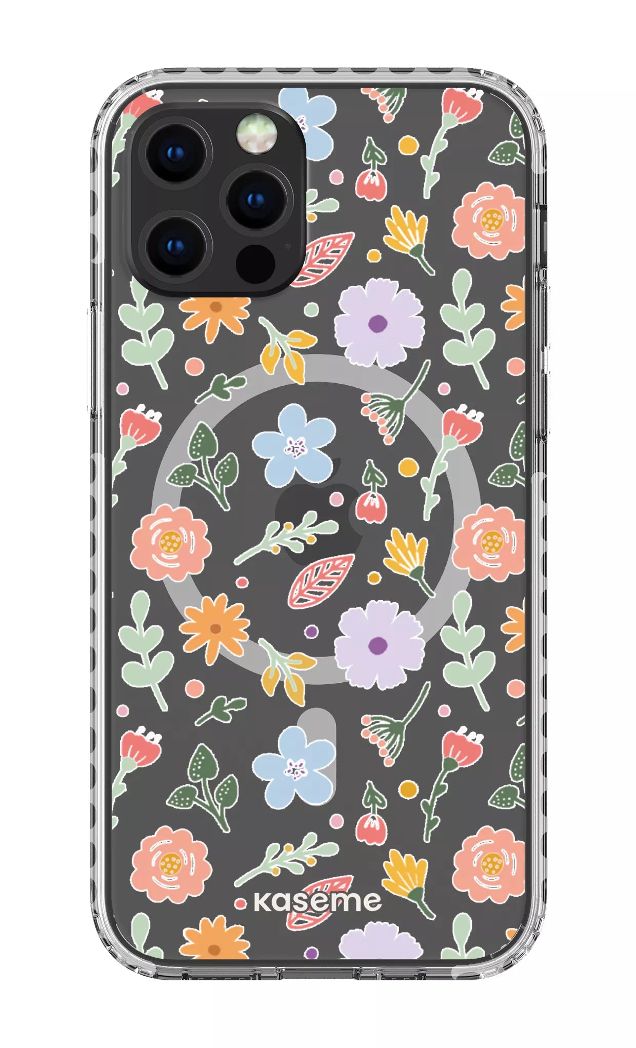 iPhone 12 Pro Clear Case Magsafe - White Charm Clear Case -