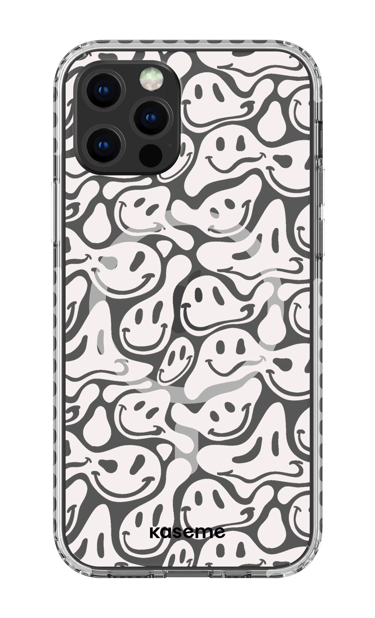 iPhone 12 Pro Clear Case Magsafe - White Dystopia Clear Case -