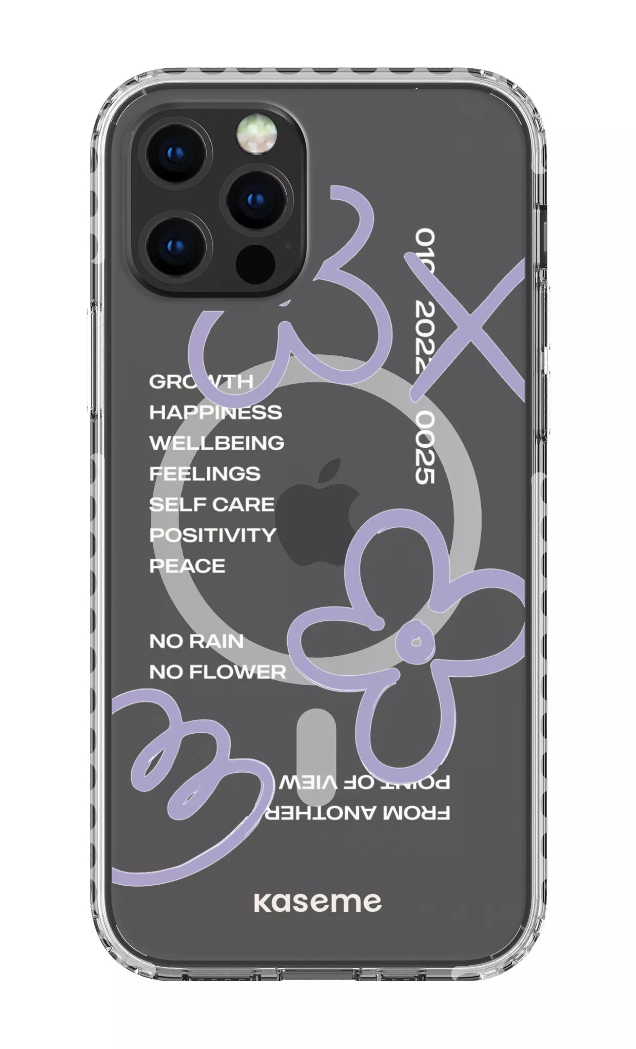 iPhone 12 Pro Clear Case Magsafe - White Feelings purple Clear Case -