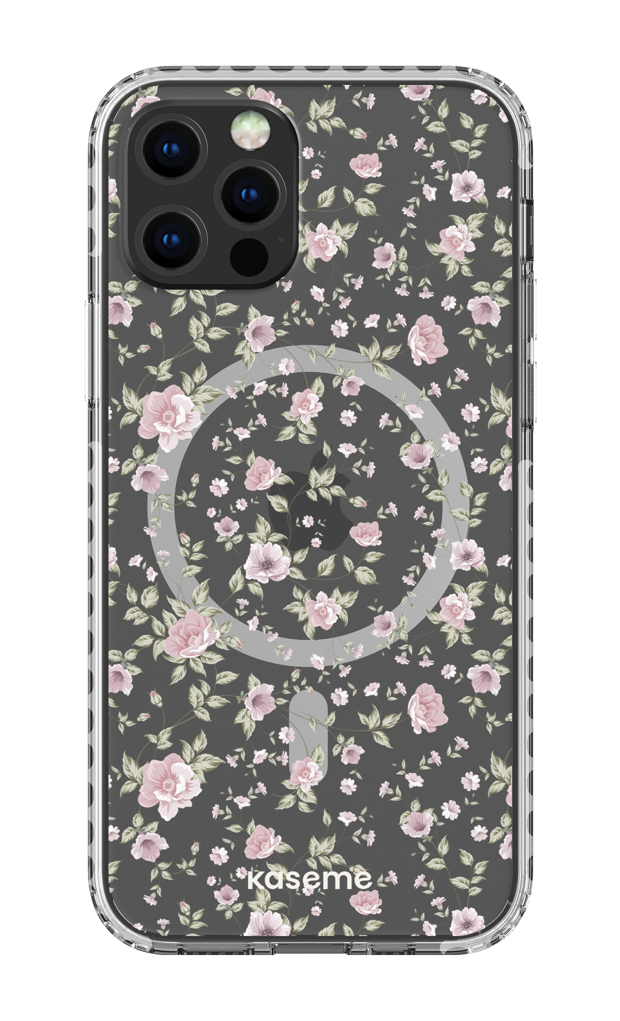 iPhone 12 Pro Clear Case Magsafe - White La Vie en Rose Clear Case -