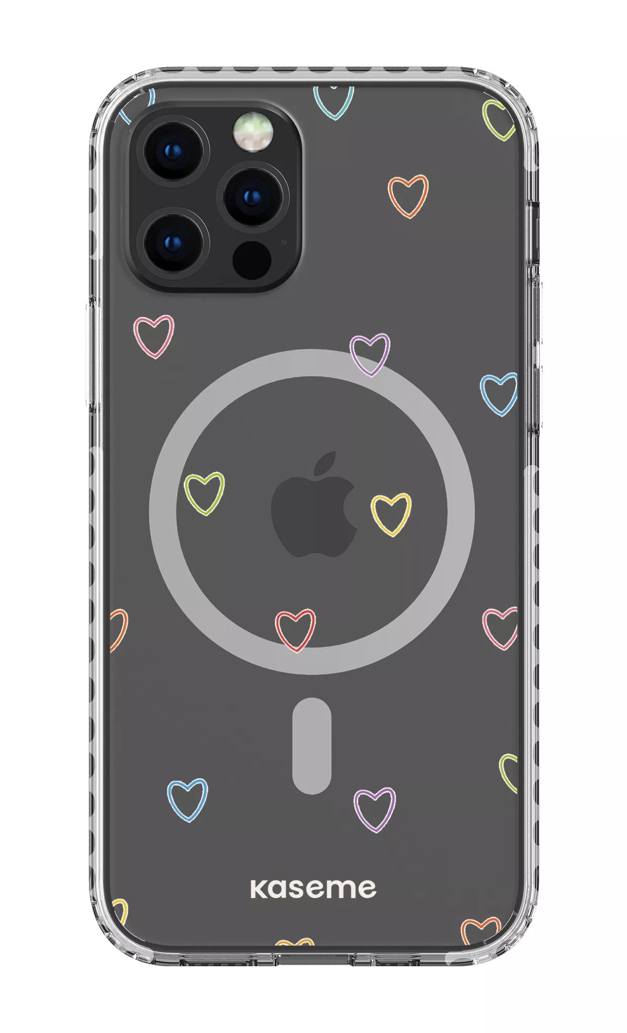 iPhone 12 Pro Clear Case Magsafe - White Love Wins Clear Case -