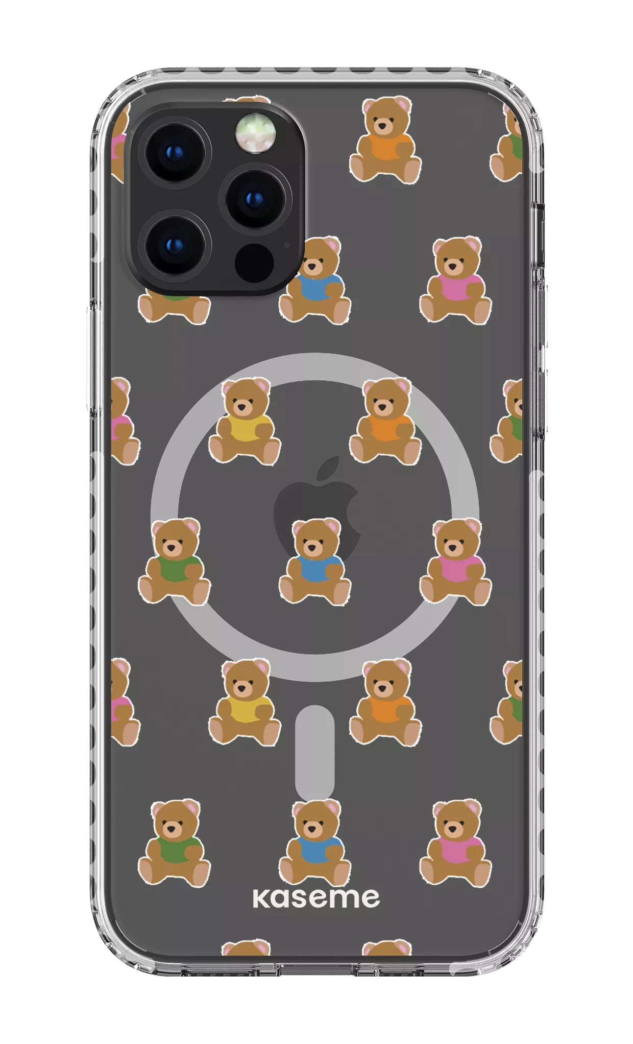 iPhone 12 Pro Clear Case Magsafe - White Teddy Clear Case -