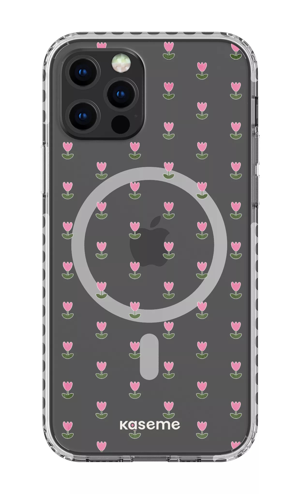 iPhone 12 Pro Clear Case Magsafe - White Triumph Pink Clear Case -