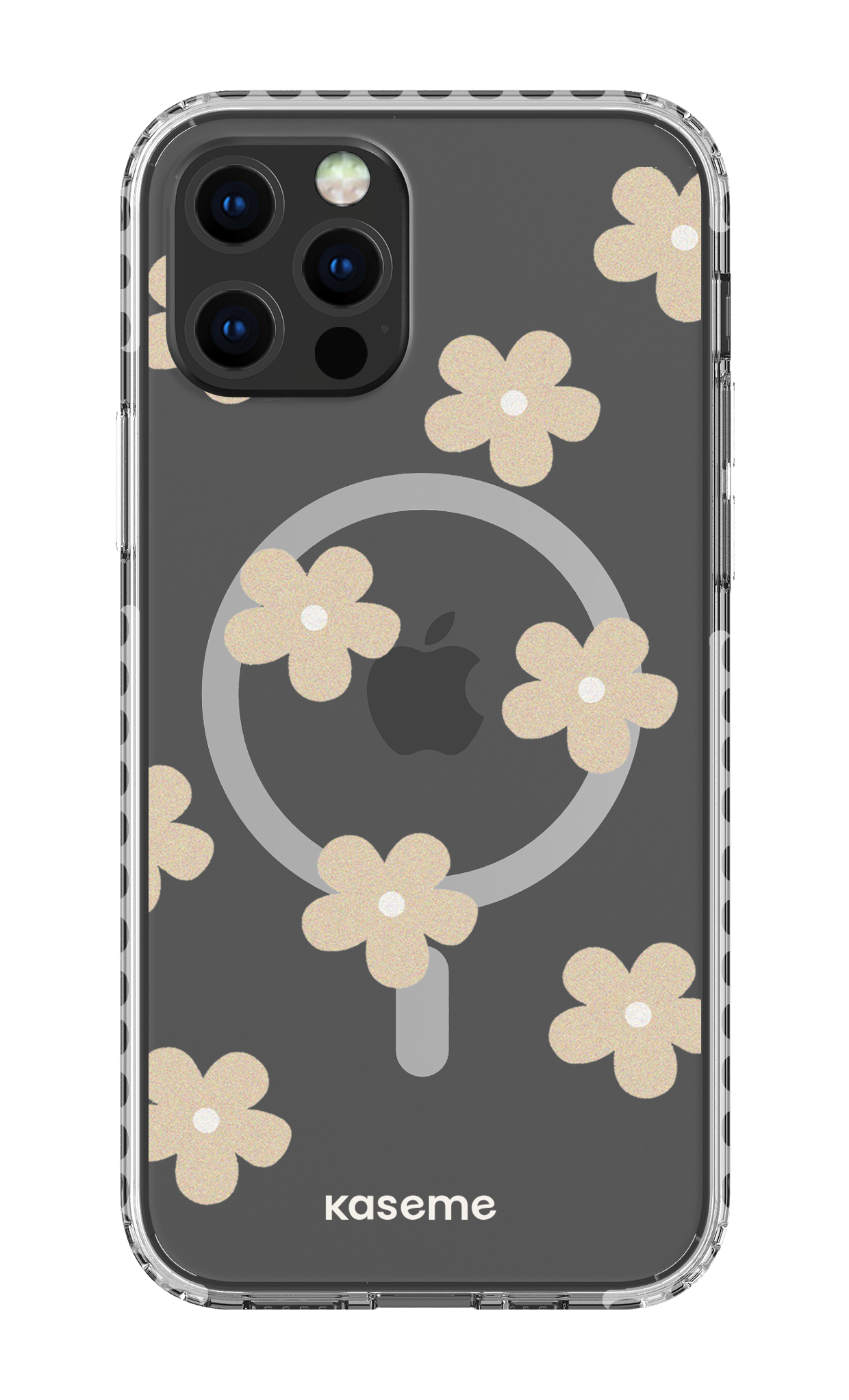 iPhone 12 Pro Clear Case Magsafe - White Woodstock Beige Clear Case -