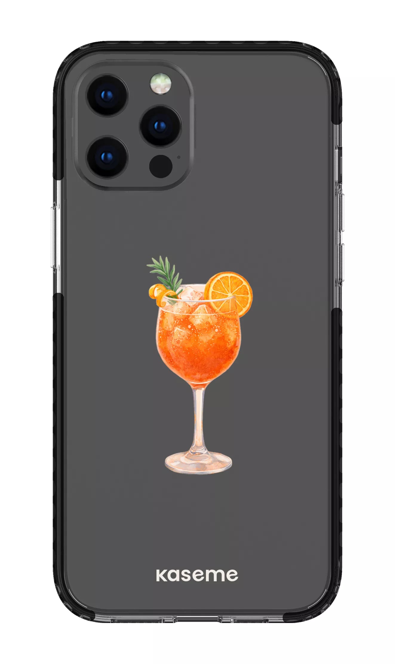 iPhone 12 Pro Max Clear Case - Black Aperol Sunset Clear Case -
