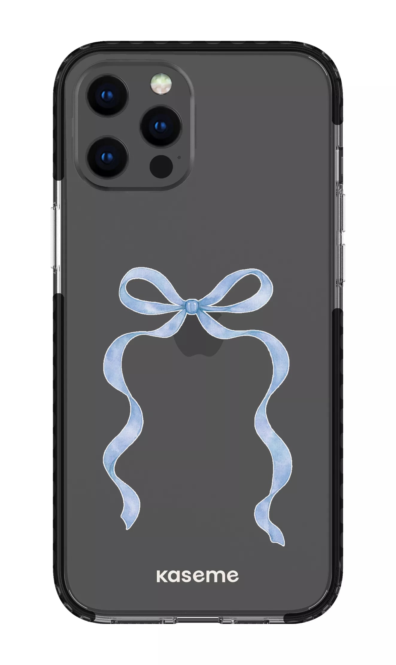 iPhone 12 Pro Max Clear Case - Black Celeste Blue Clear Case -