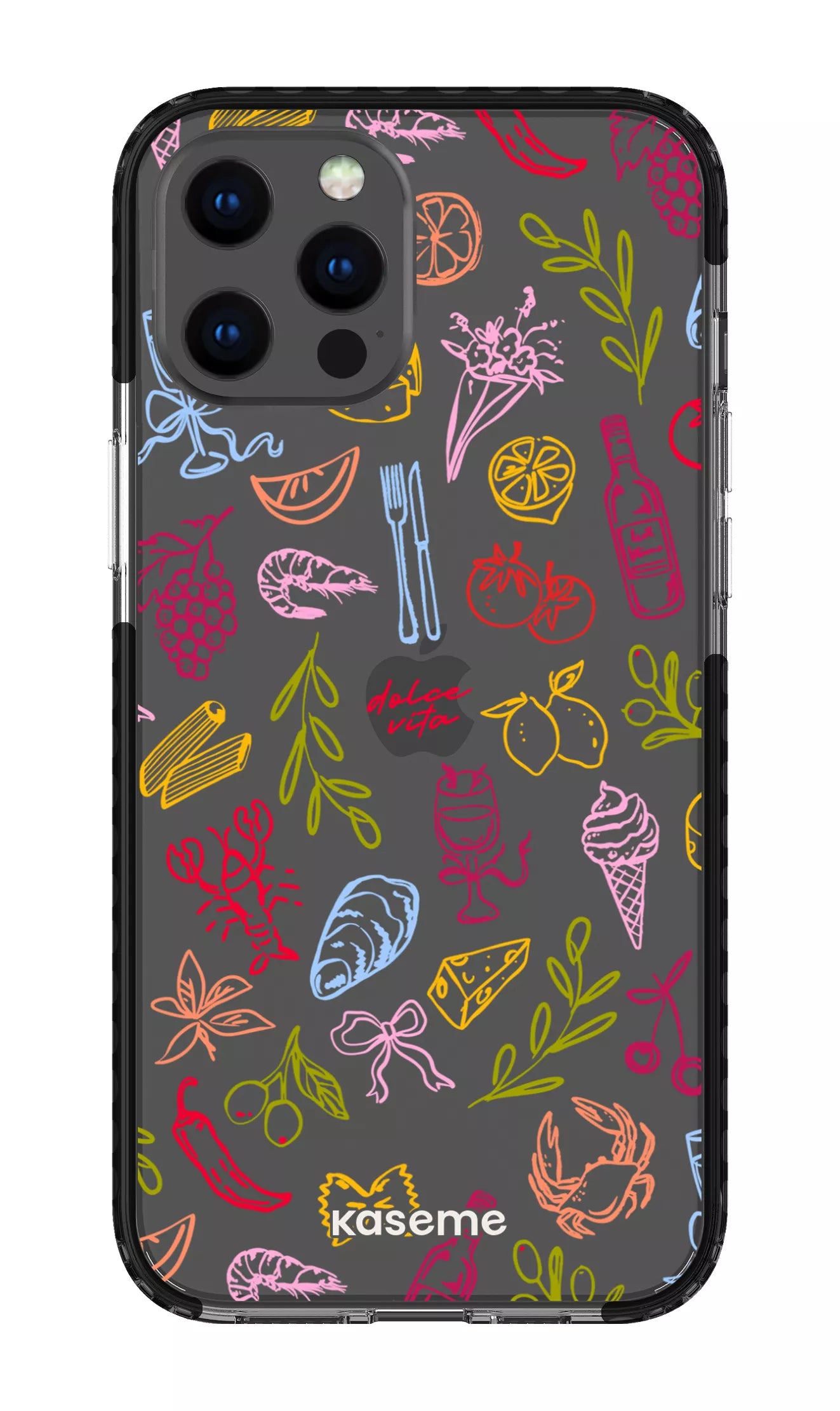 iPhone 12 Pro Max Clear Case - Black Cucina Viva Clear Case -