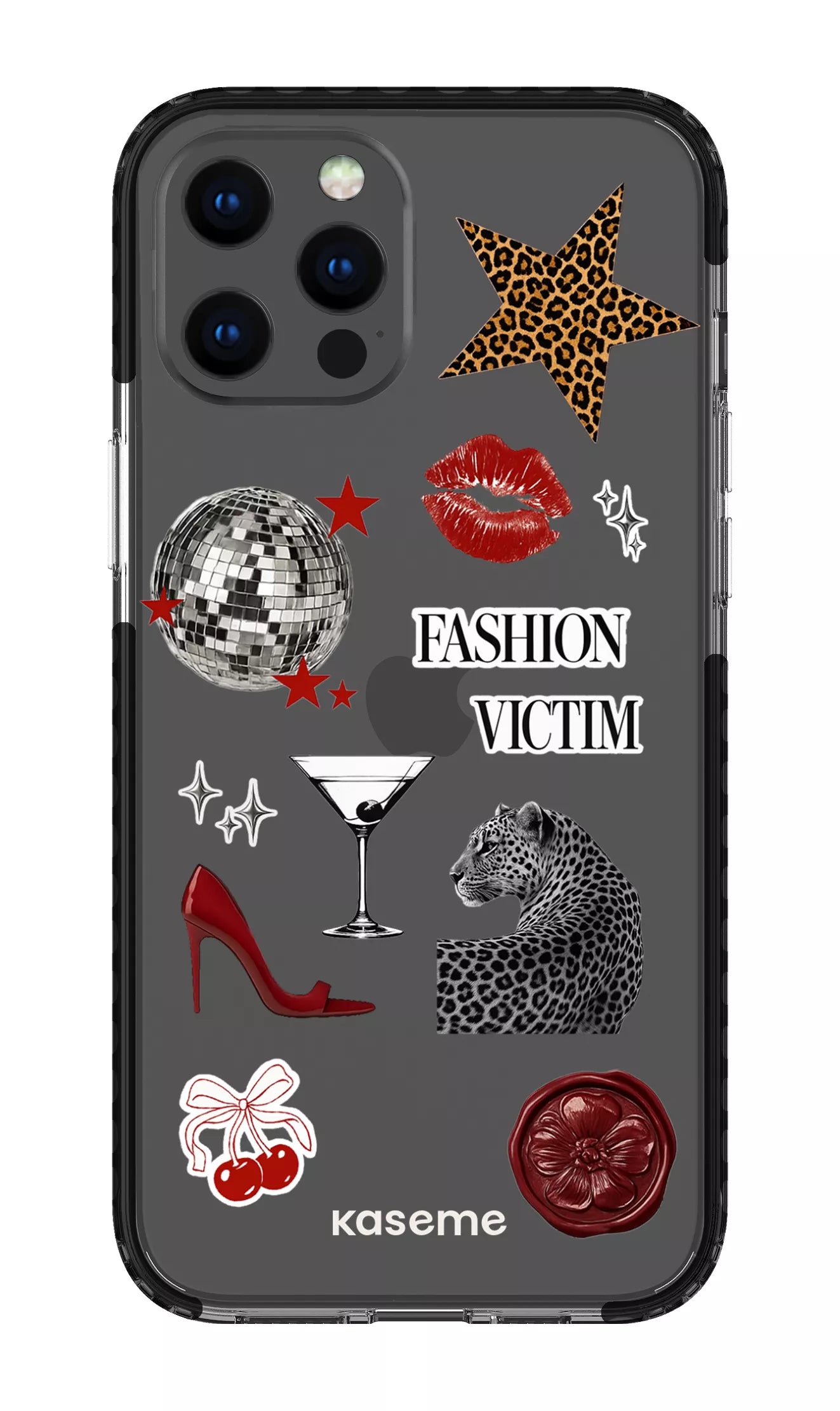 iPhone 12 Pro Max Clear Case - Black Desire Clear Case -