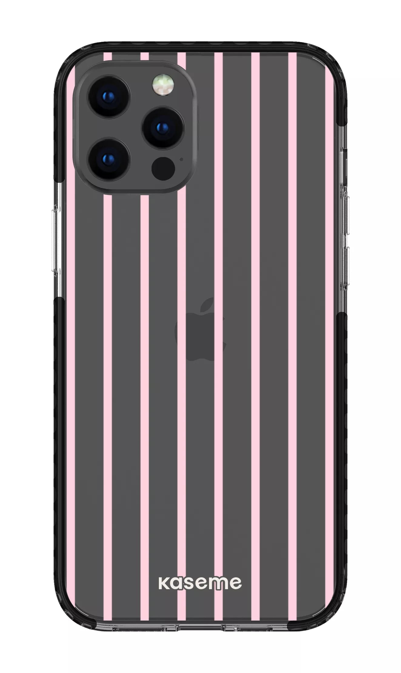 iPhone 12 Pro Max Clear Case - Black Dolce Striscia Clear Case -