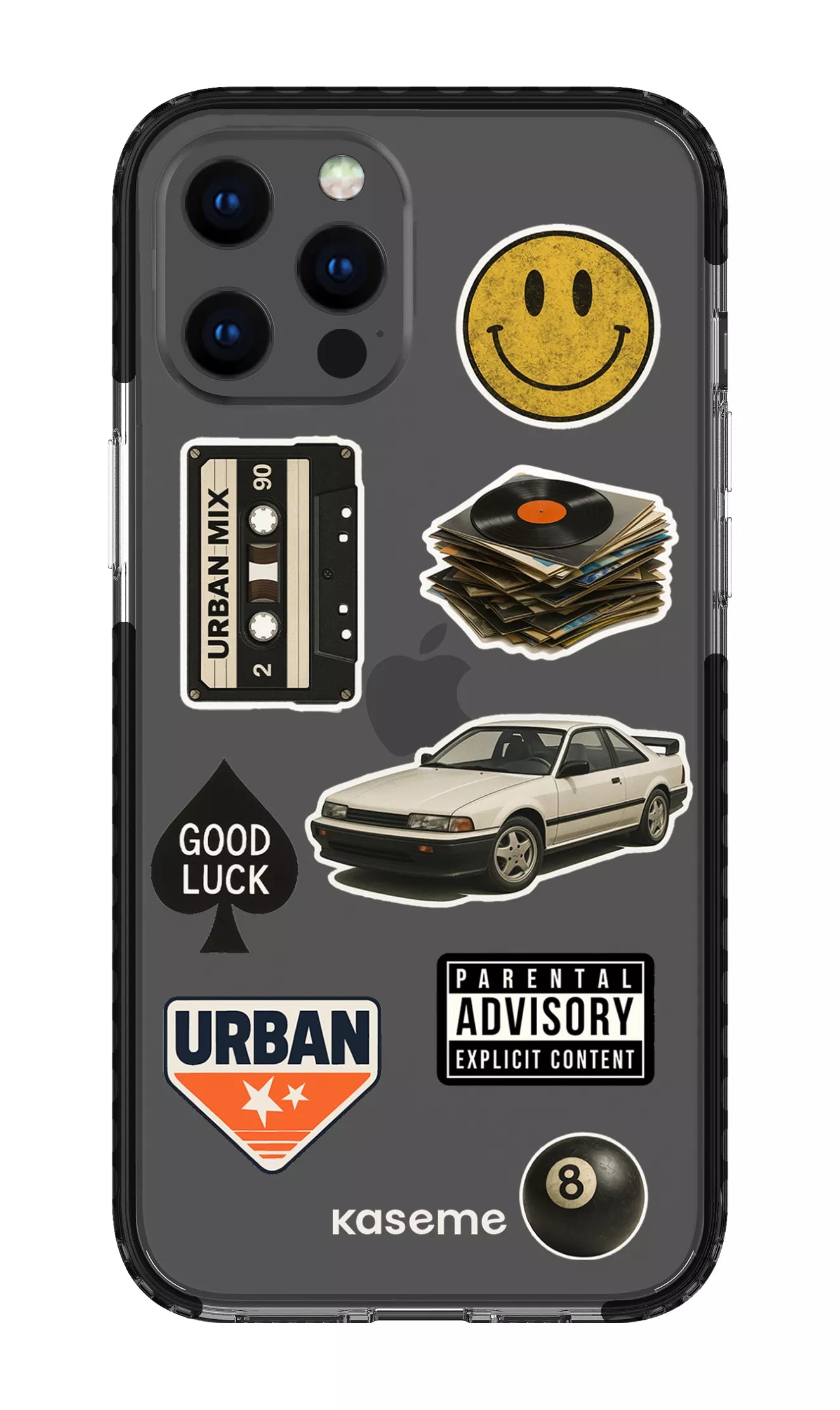 iPhone 12 Pro Max Clear Case - Black Downtown Clear Case -