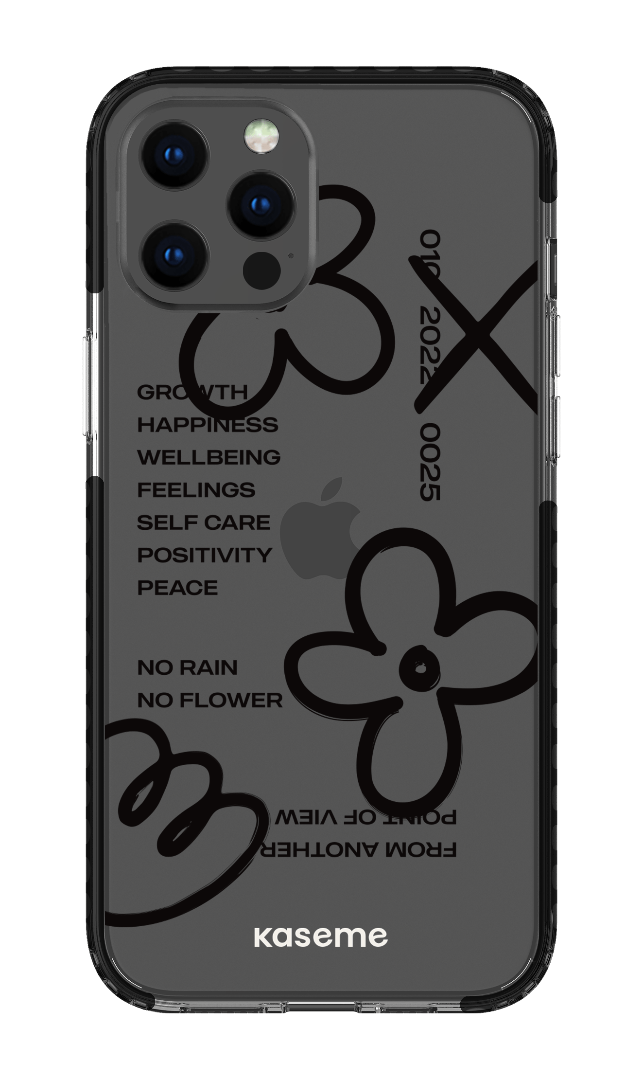 iPhone 12 Pro Max Clear Case - Black Feelings black clear case -