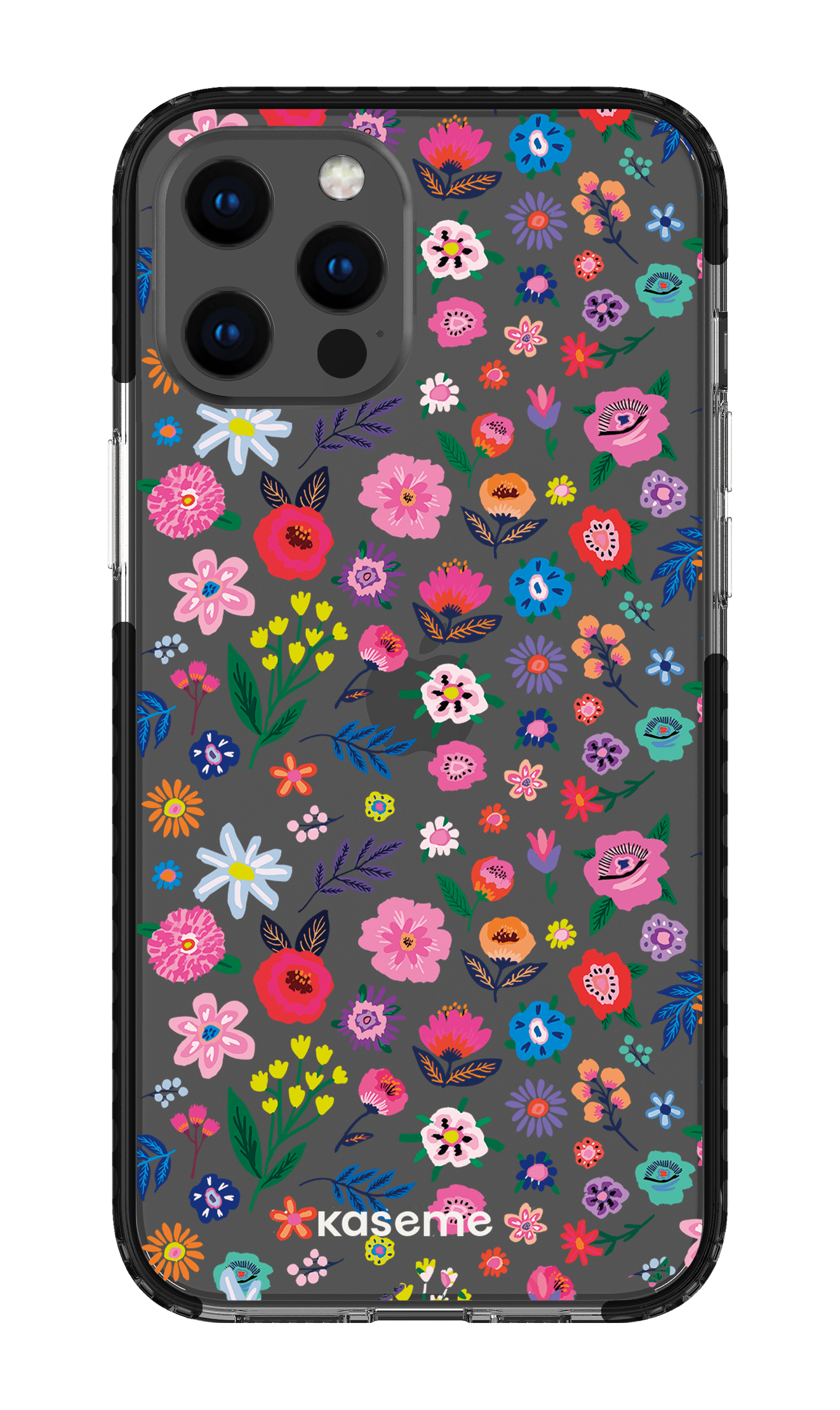 iPhone 12 Pro Max Clear Case - Black Hallucinate Clear Case -