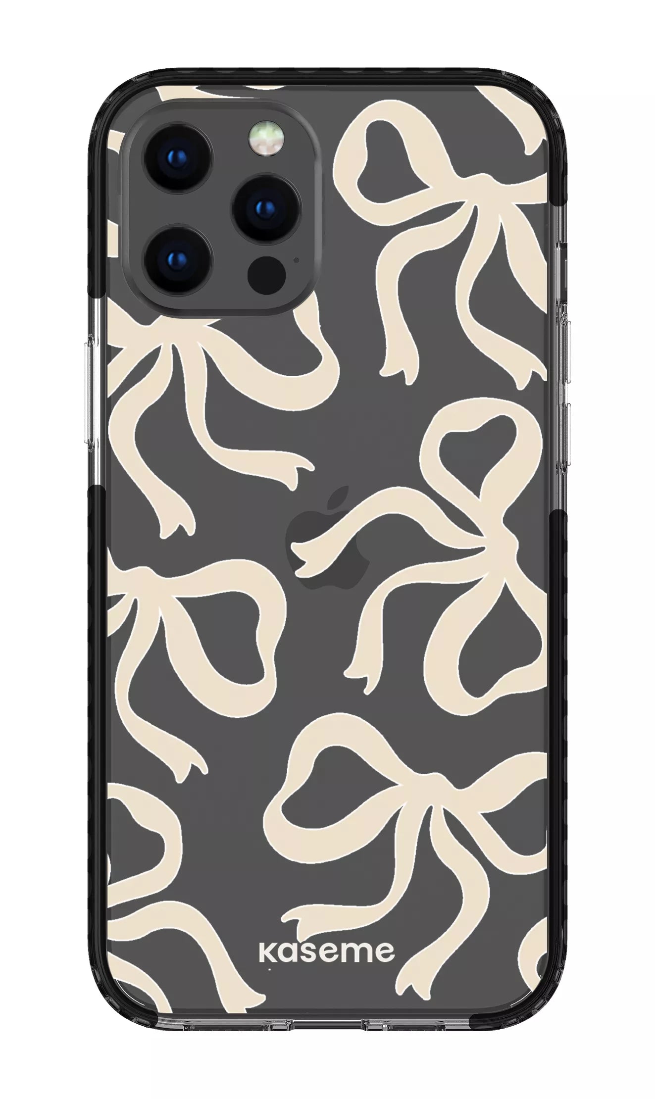 iPhone 12 Pro Max Clear Case - Black Lace Clear Case -