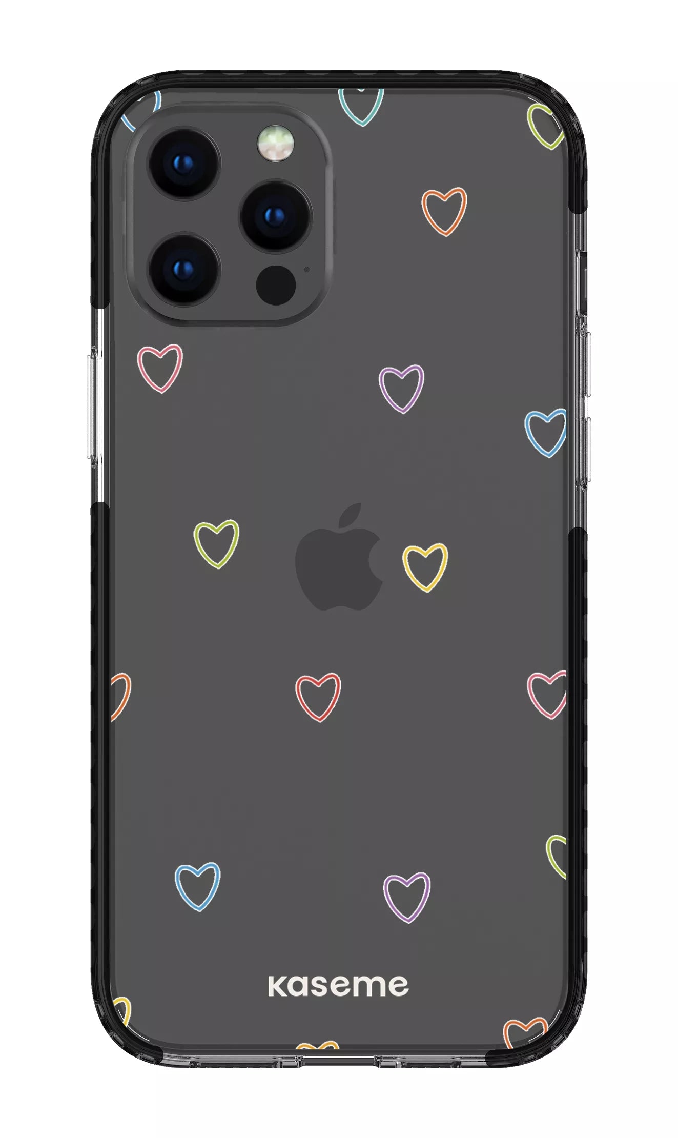 iPhone 12 Pro Max Clear Case - Black Love Wins Clear Case -
