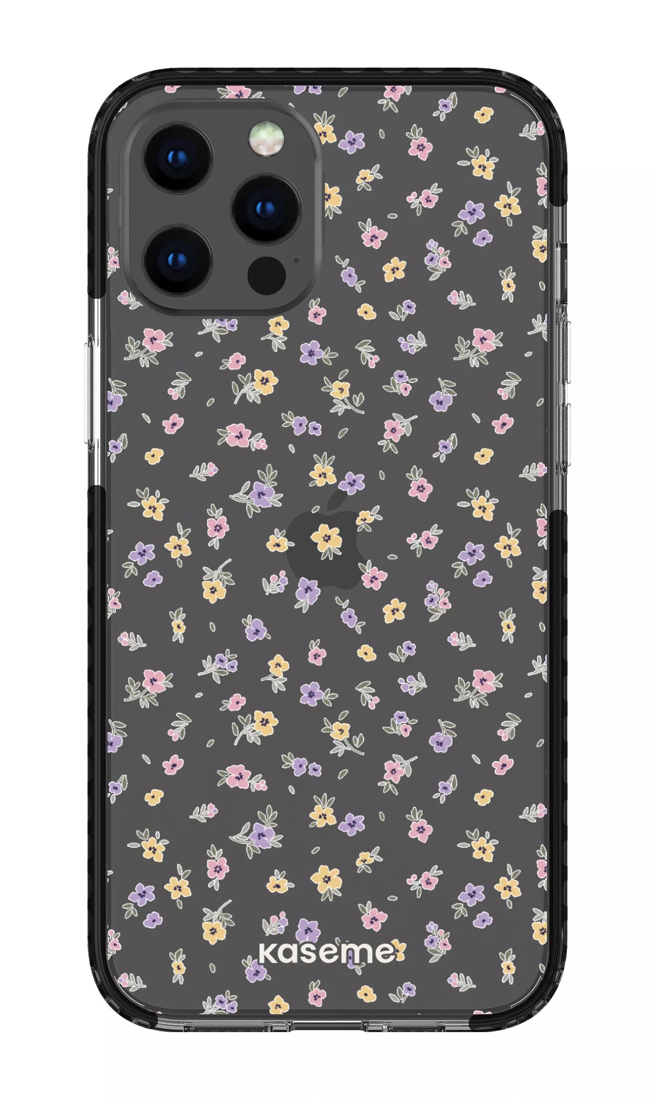 iPhone 12 Pro Max Clear Case - Black Porcelain Blossom Clear Case -