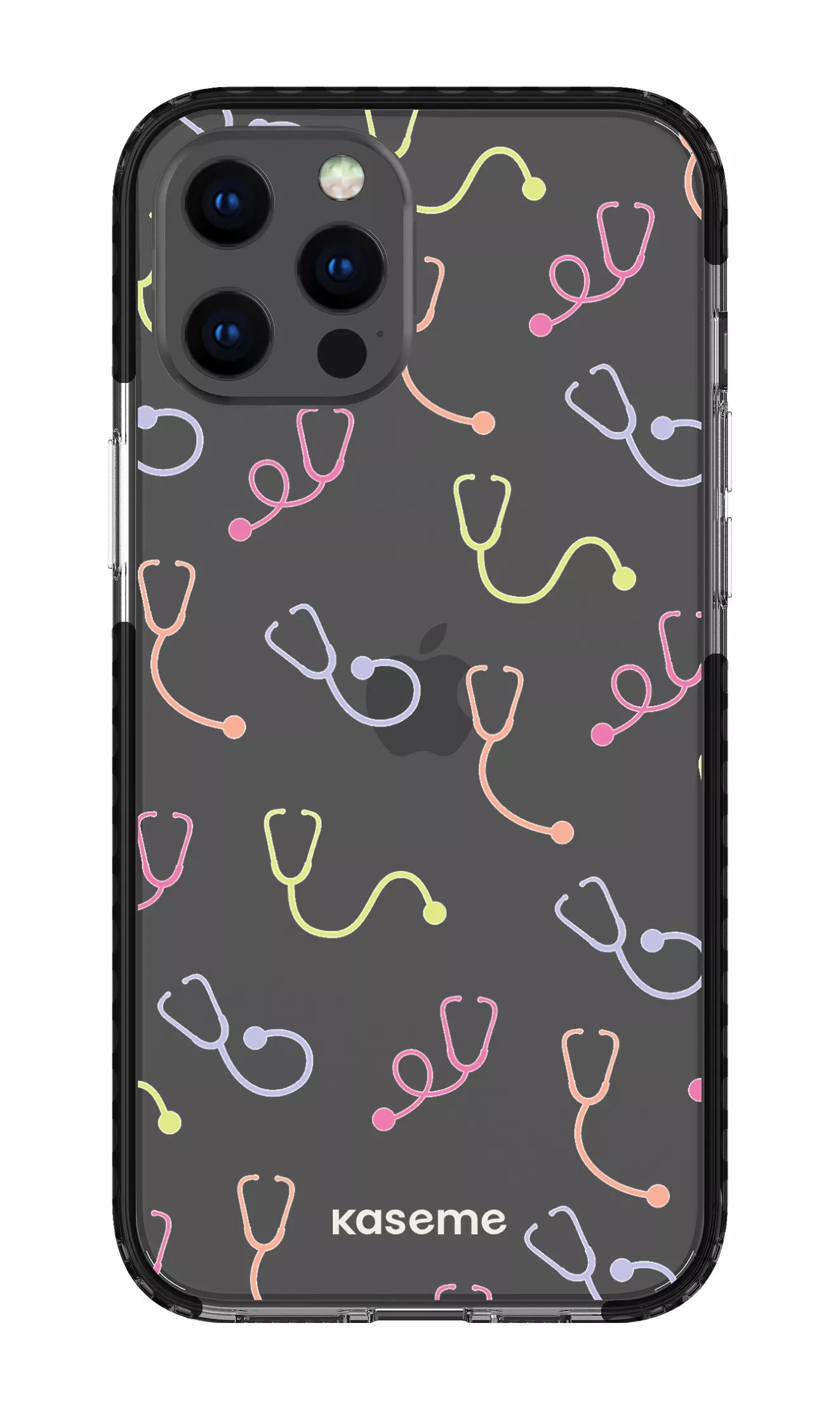 iPhone 12 Pro Max Clear Case - Black Pulse Clear Case -