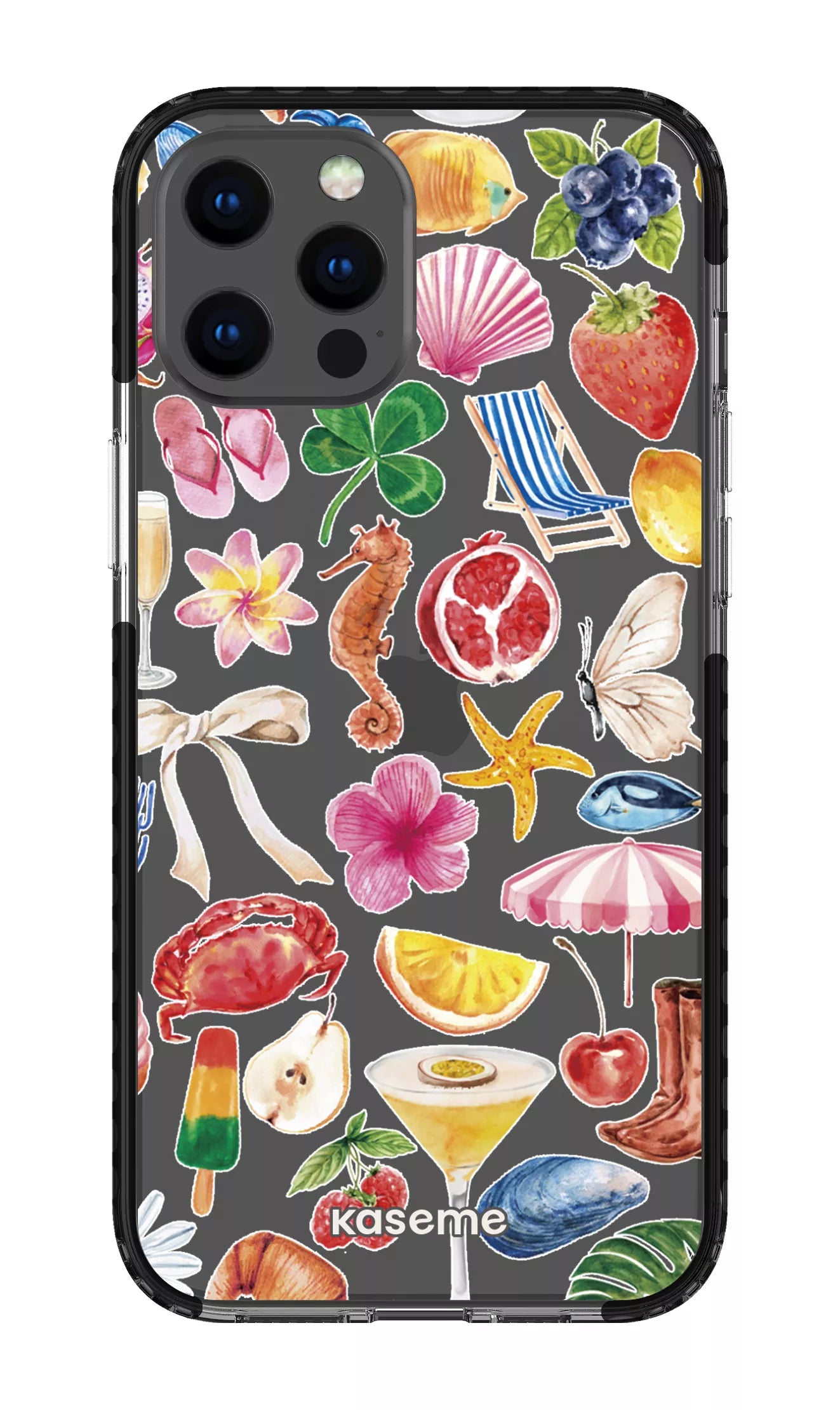 iPhone 12 Pro Max Clear Case - Black St-Tropez Clear Case -