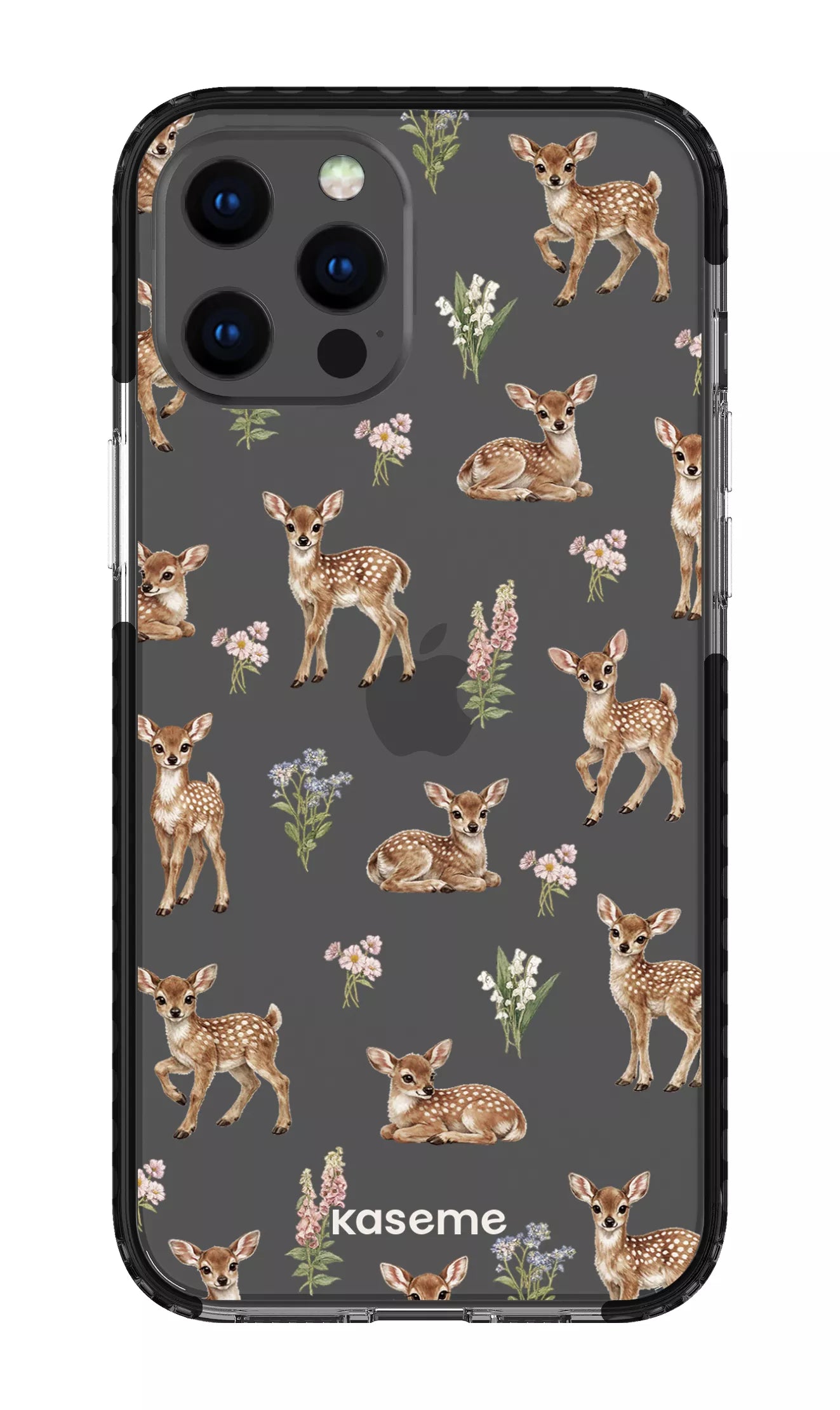 iPhone 12 Pro Max Clear Case - Black Sweet Bambi Clear Case -