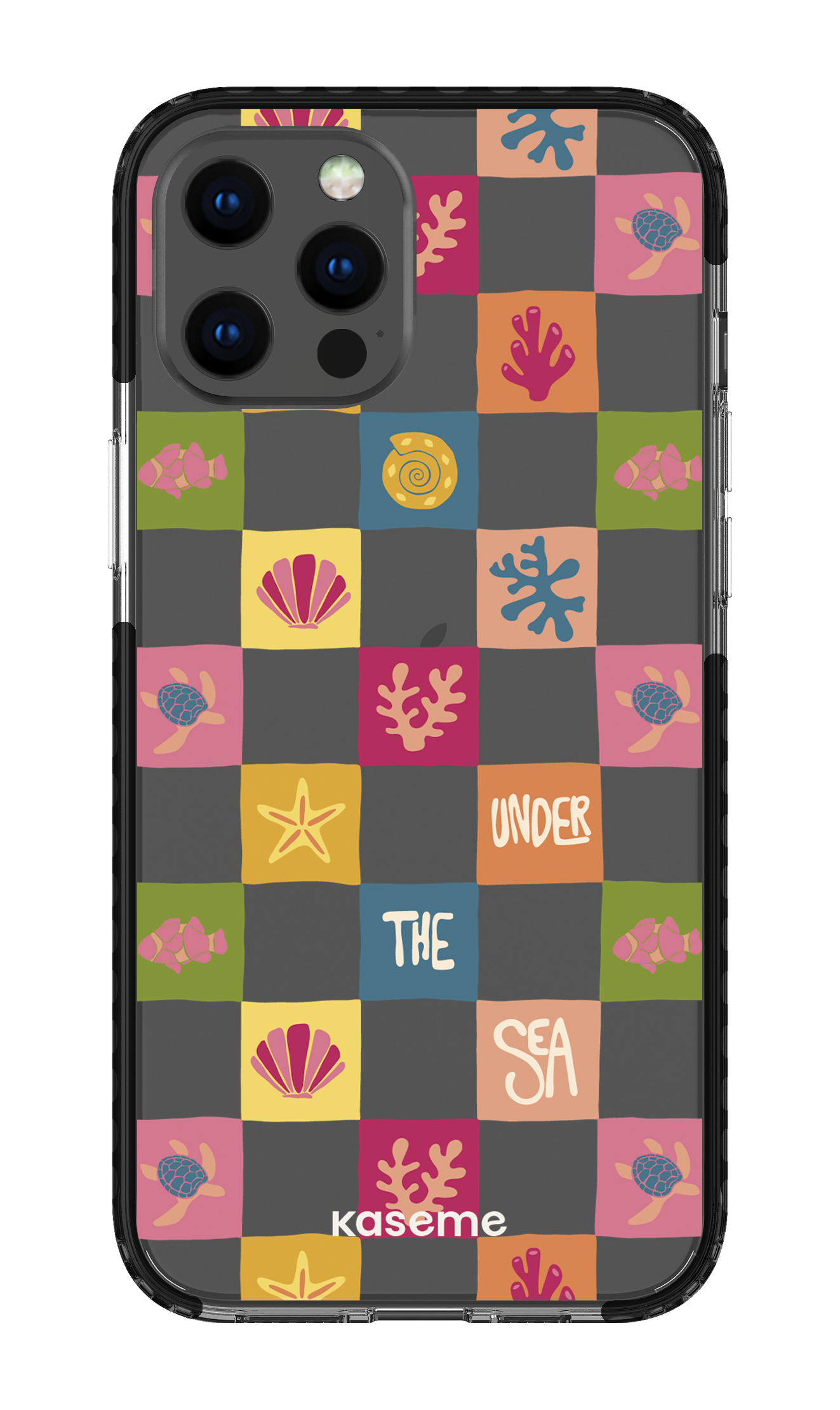 iPhone 12 Pro Max Clear Case - Black Under the sea Clear Case -