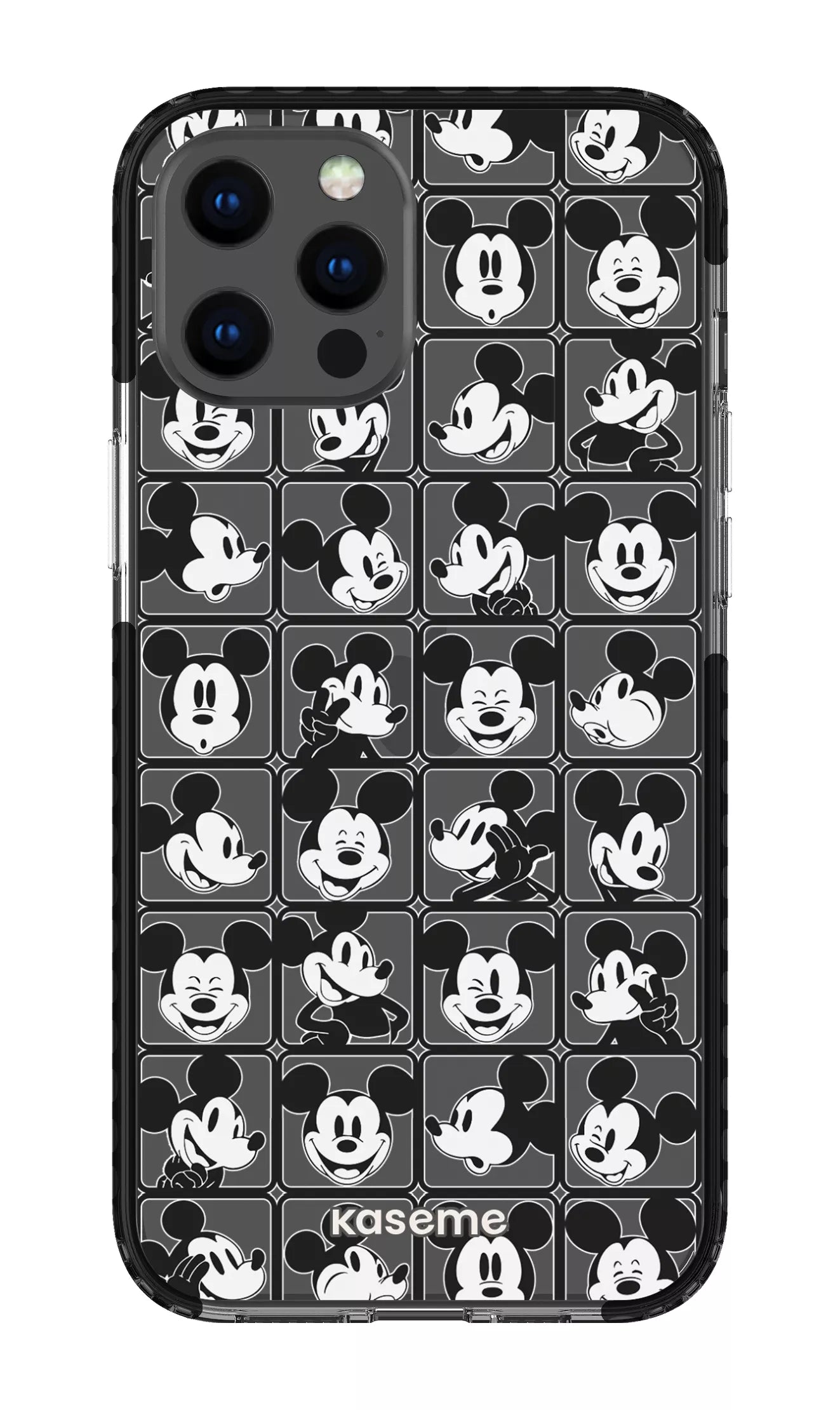 iPhone 12 Pro Max Clear Case - Black Whimsy Clear Case -