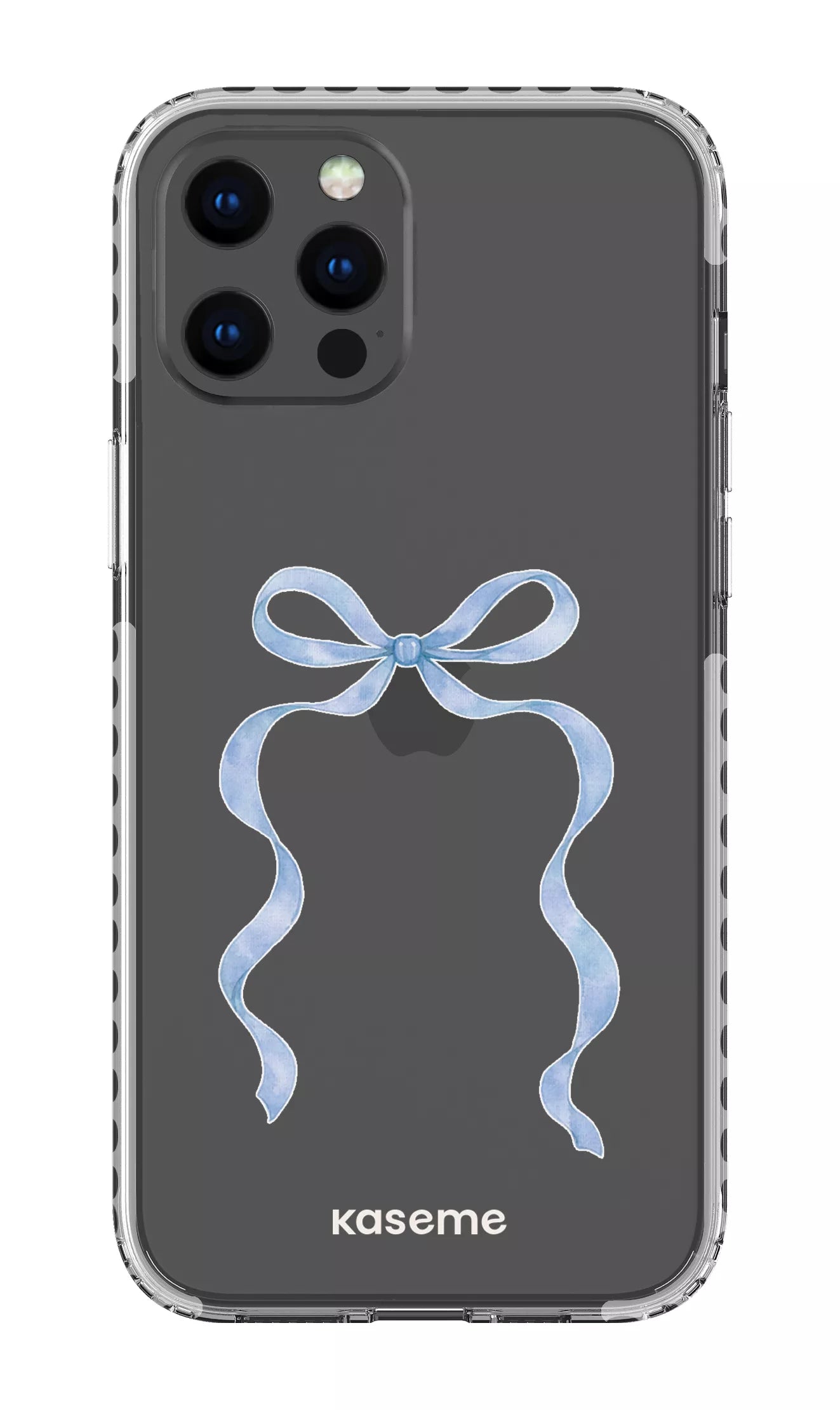 iPhone 12 Pro Max Clear Case - White Celeste Blue Clear Case -