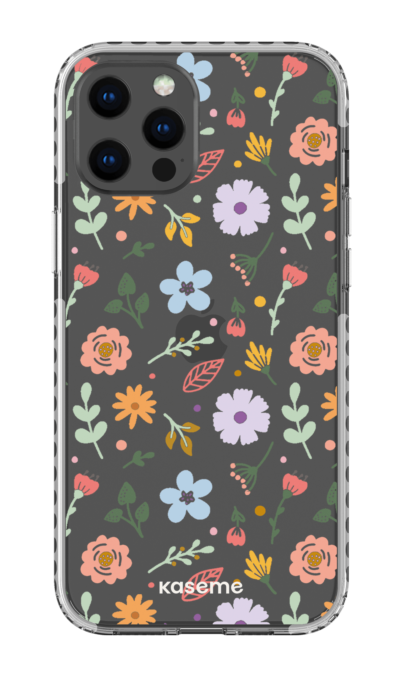 iPhone 12 Pro Max Clear Case - White Charm Clear Case -