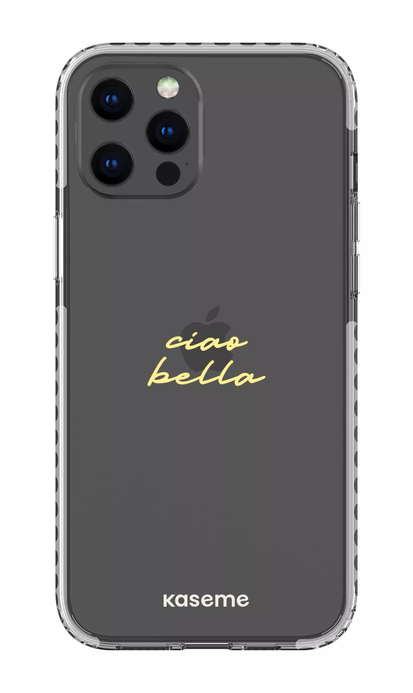iPhone 12 Pro Max Clear Case - White Ciao Bella Clear Case -