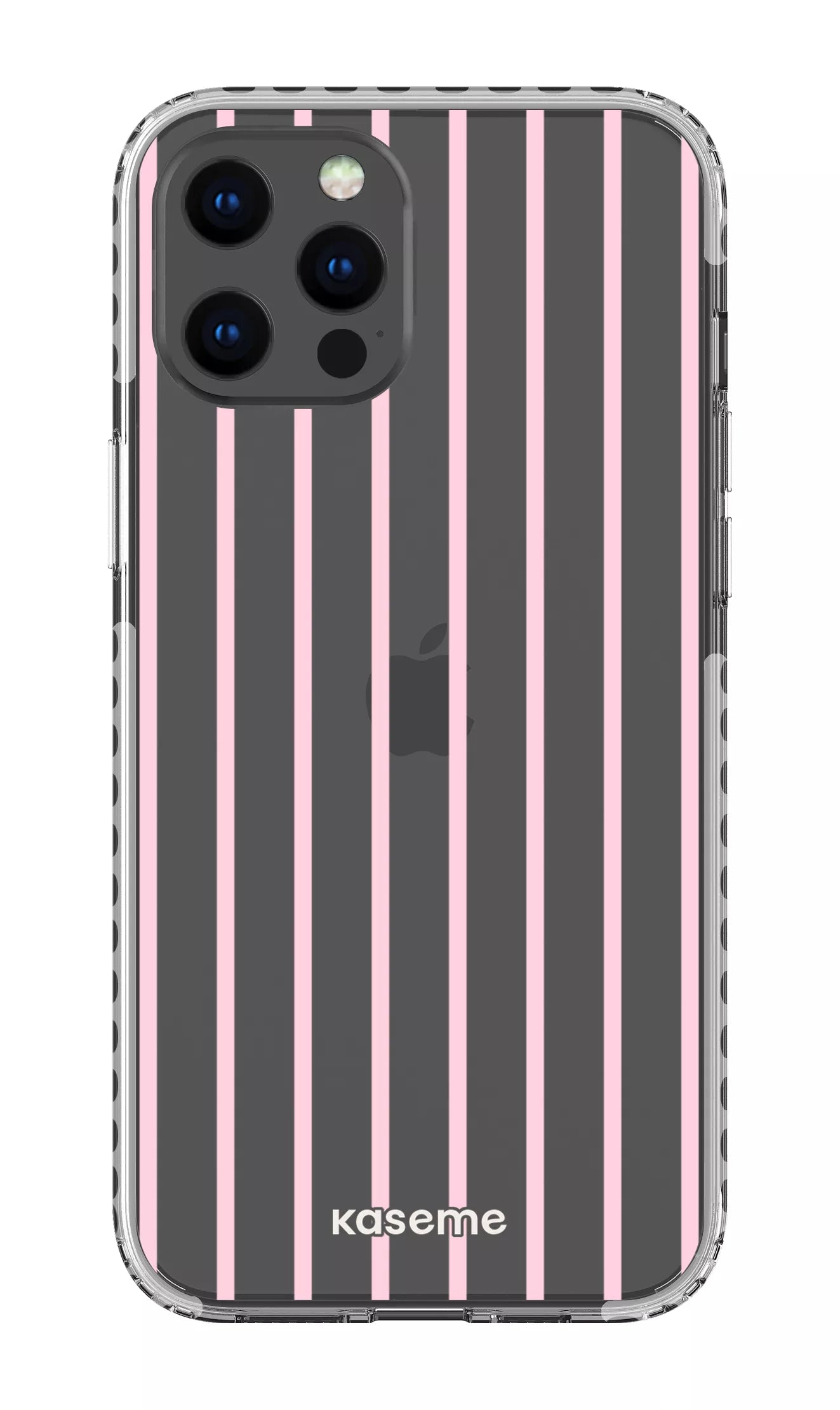 iPhone 12 Pro Max Clear Case - White Dolce Striscia Clear Case -