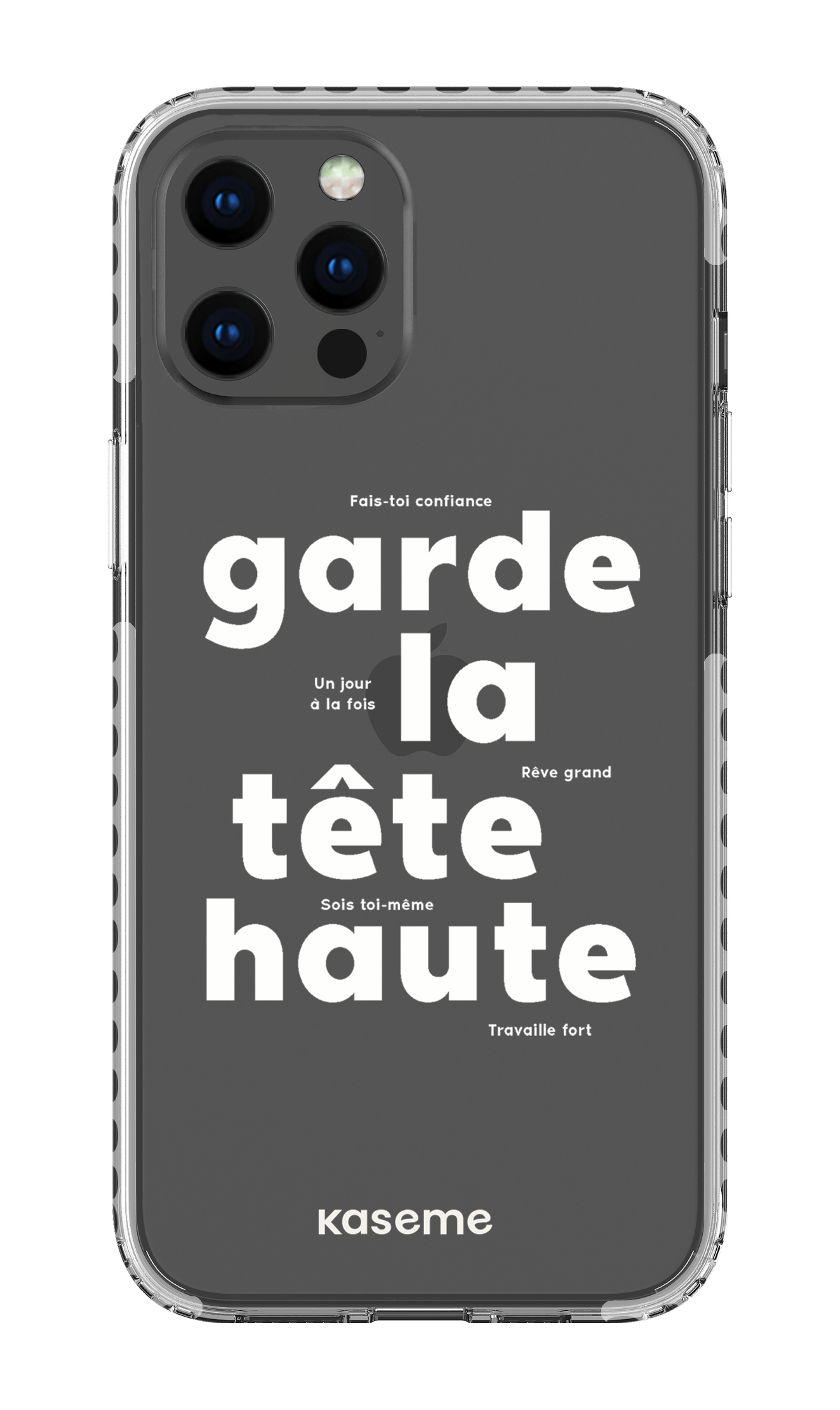 iPhone 12 Pro Max Clear Case - White État d'esprit Clear Case -