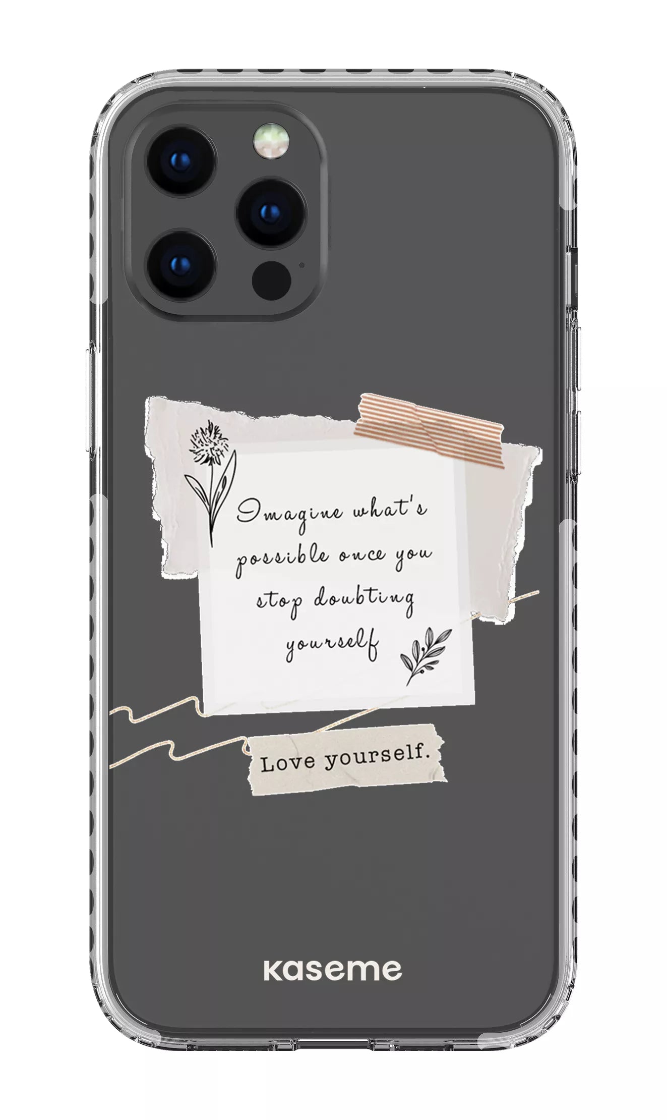 iPhone 12 Pro Max Clear Case - White Faith Clear Case -