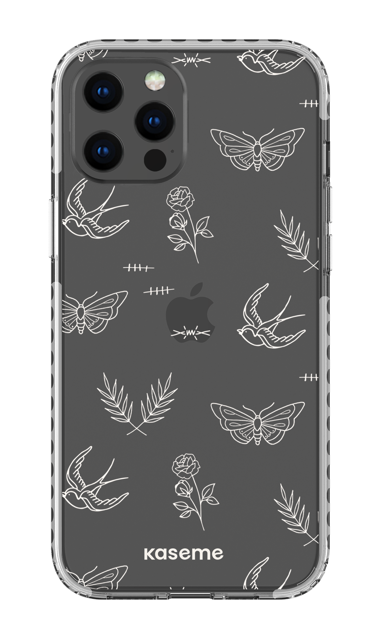 iPhone 12 Pro Max Clear Case - White Ink white clear case -