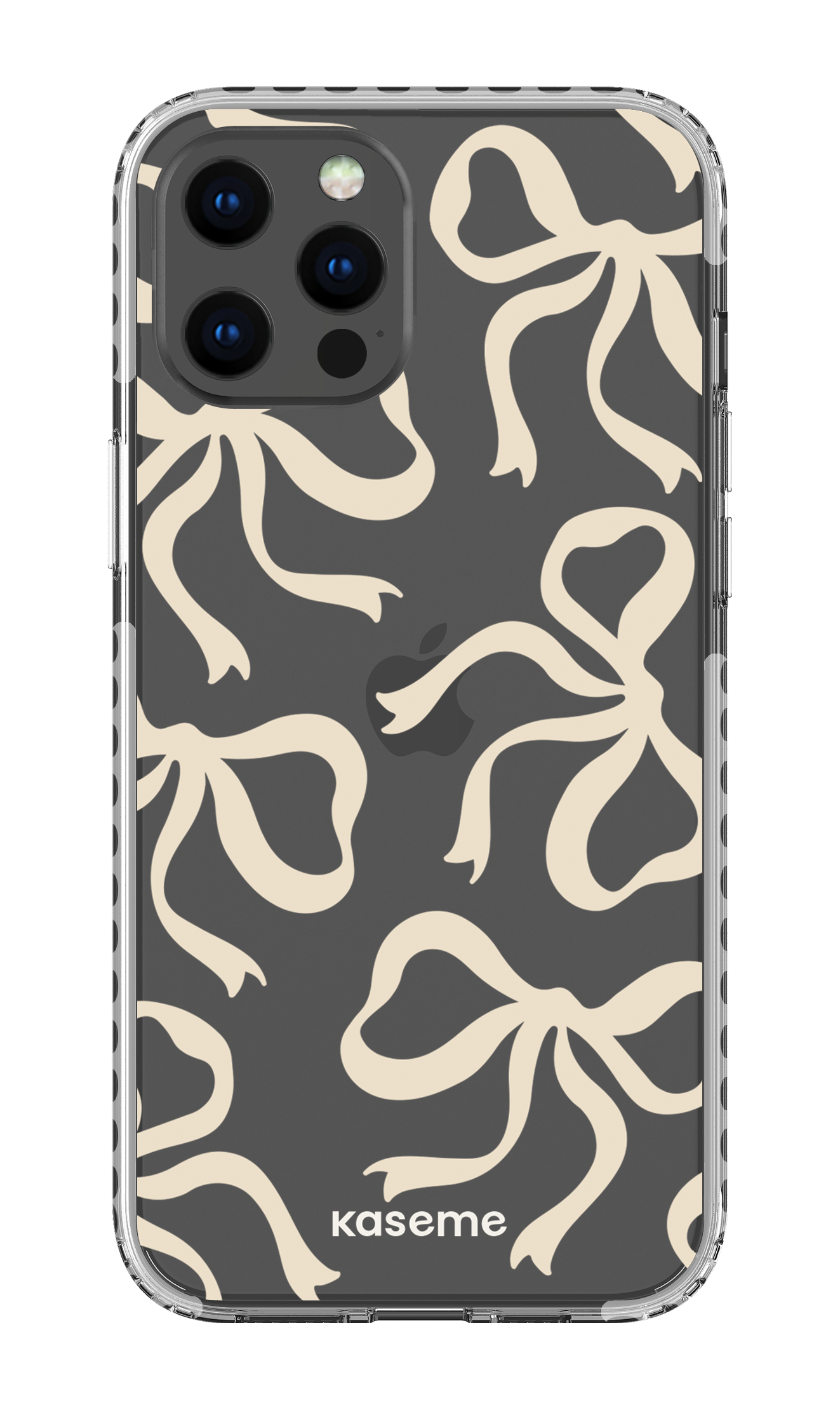 iPhone 12 Pro Max Clear Case - White Lace Clear Case -