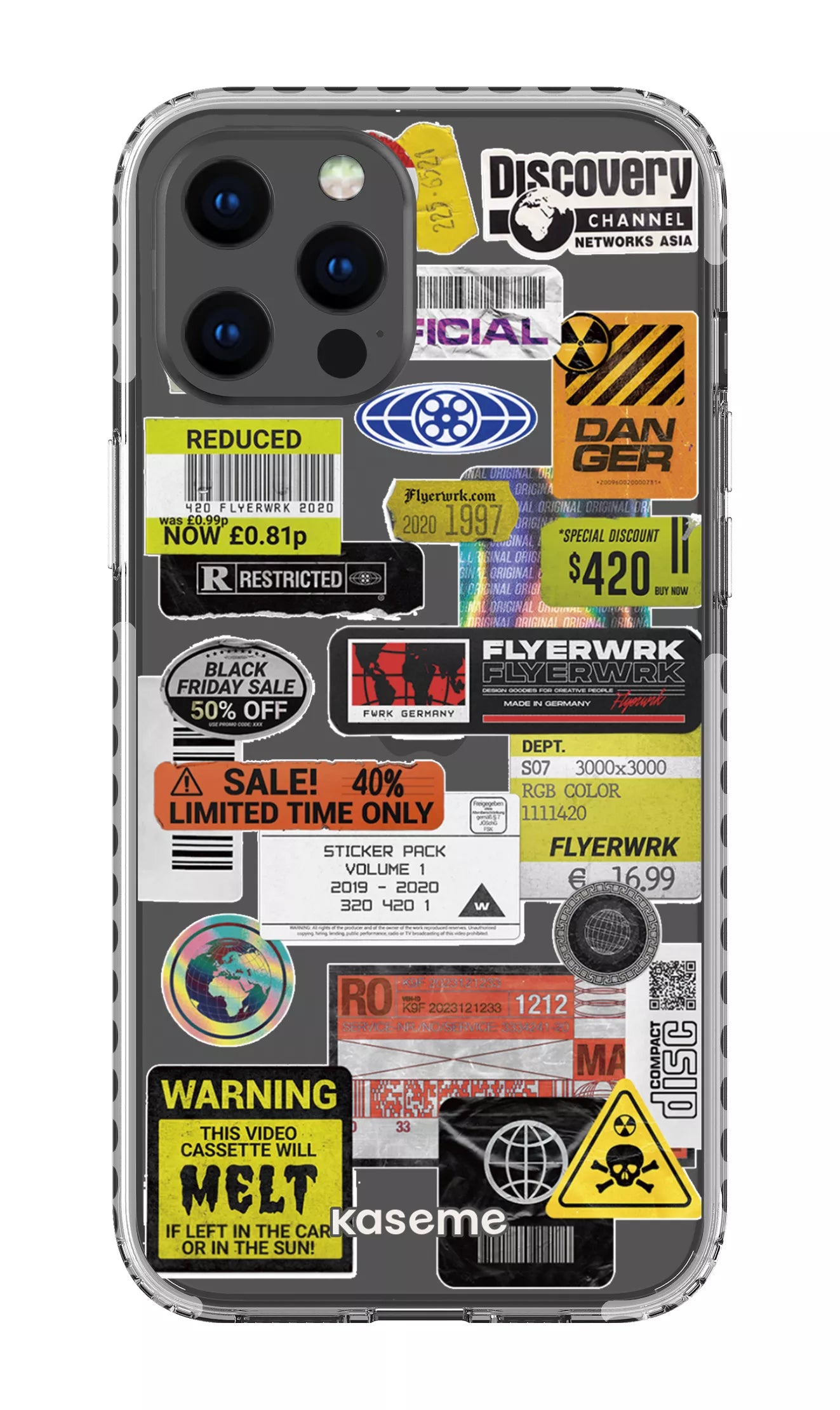 iPhone 12 Pro Max Clear Case - White Melt Clear Case -