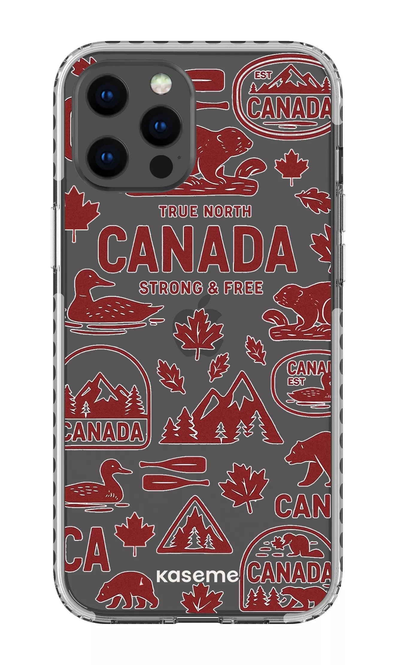 iPhone 12 Pro Max Clear Case - White Oh Canada Clear Case -